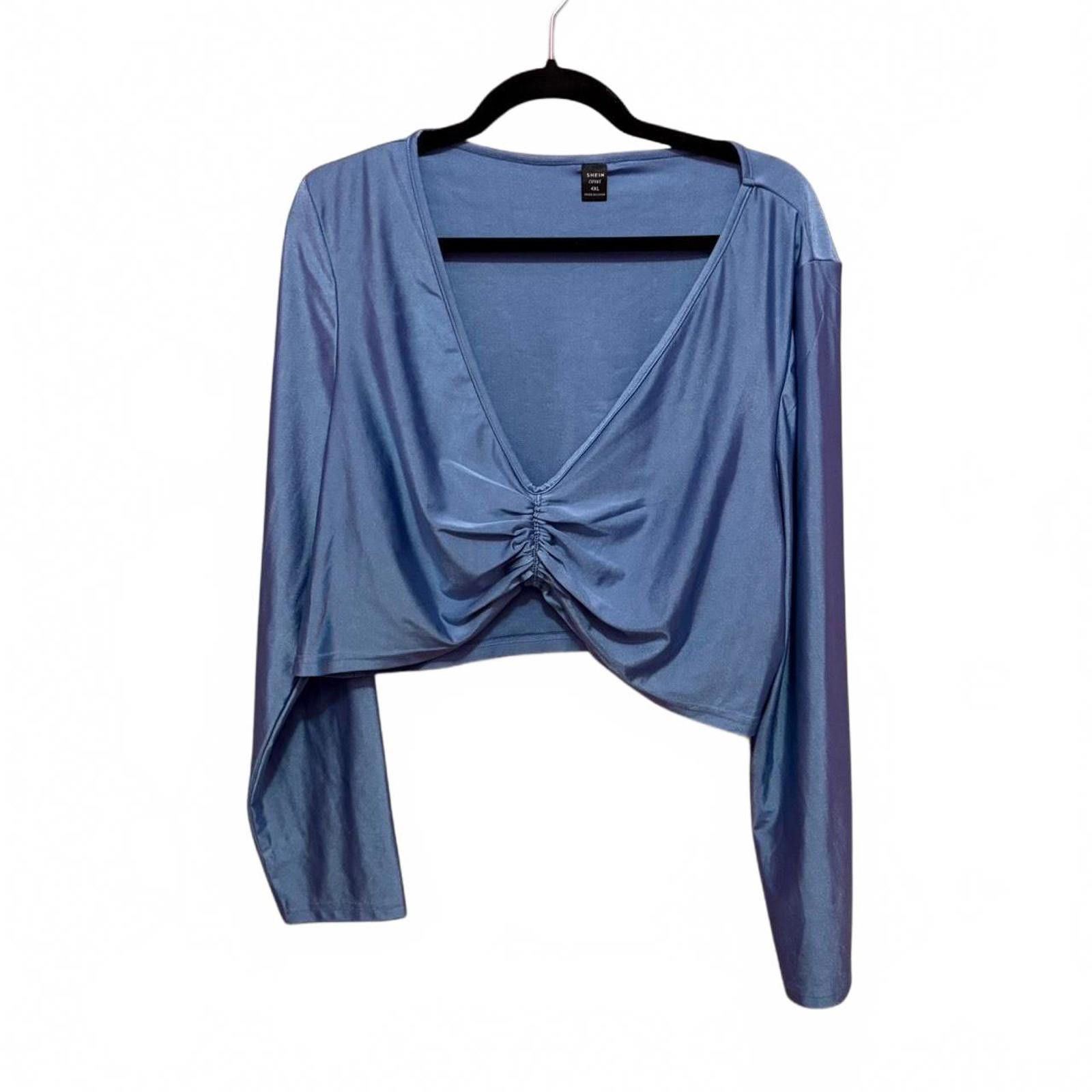 Designer Chic Cropped Long Sleeve Top Size M / US 6-8 / IT 42-44 - 2 Thumbnail
