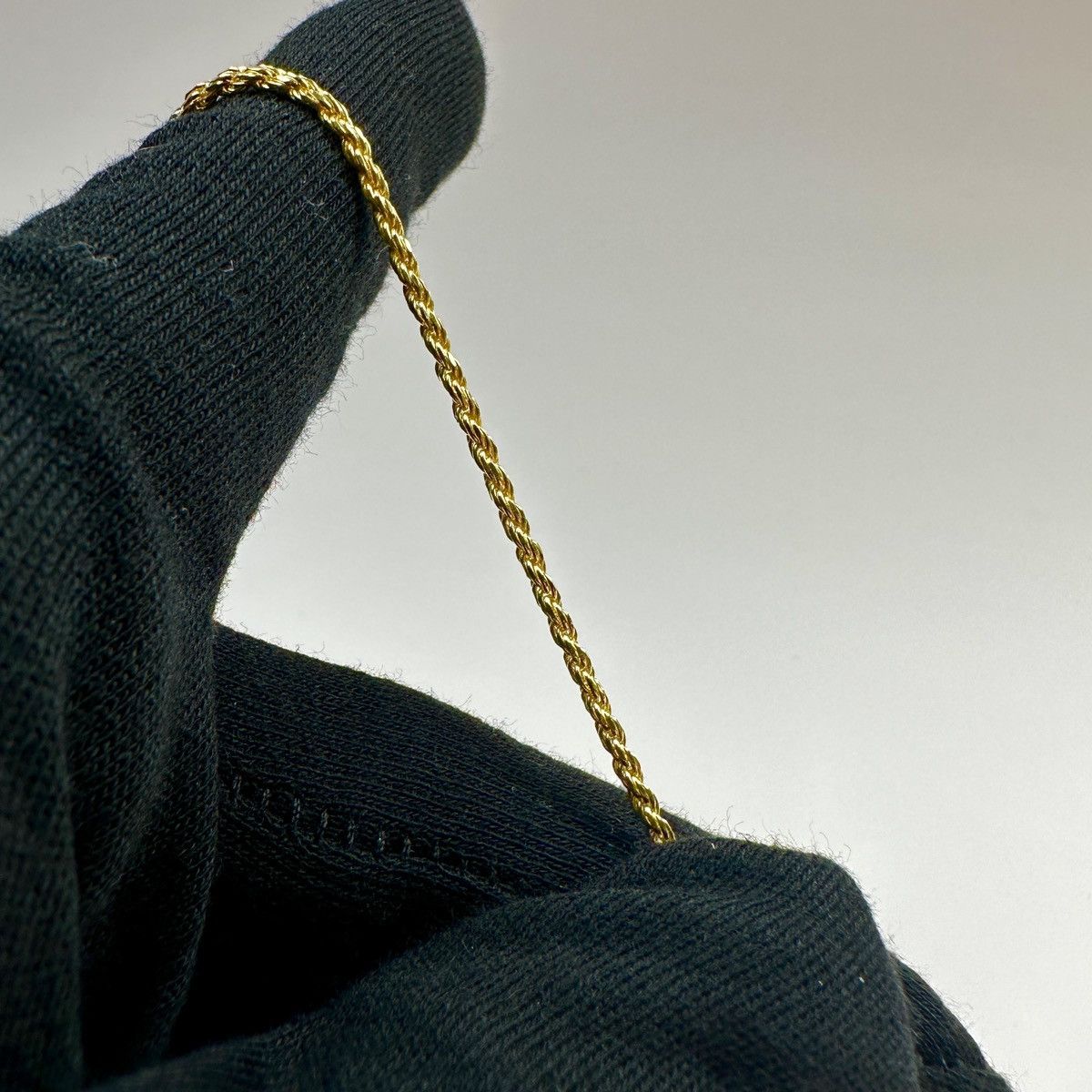 Jewelry Gold Chain 14k Gold Vermeil Rope Chain 2mm 18 Inches Size ONE SIZE - 7 Thumbnail