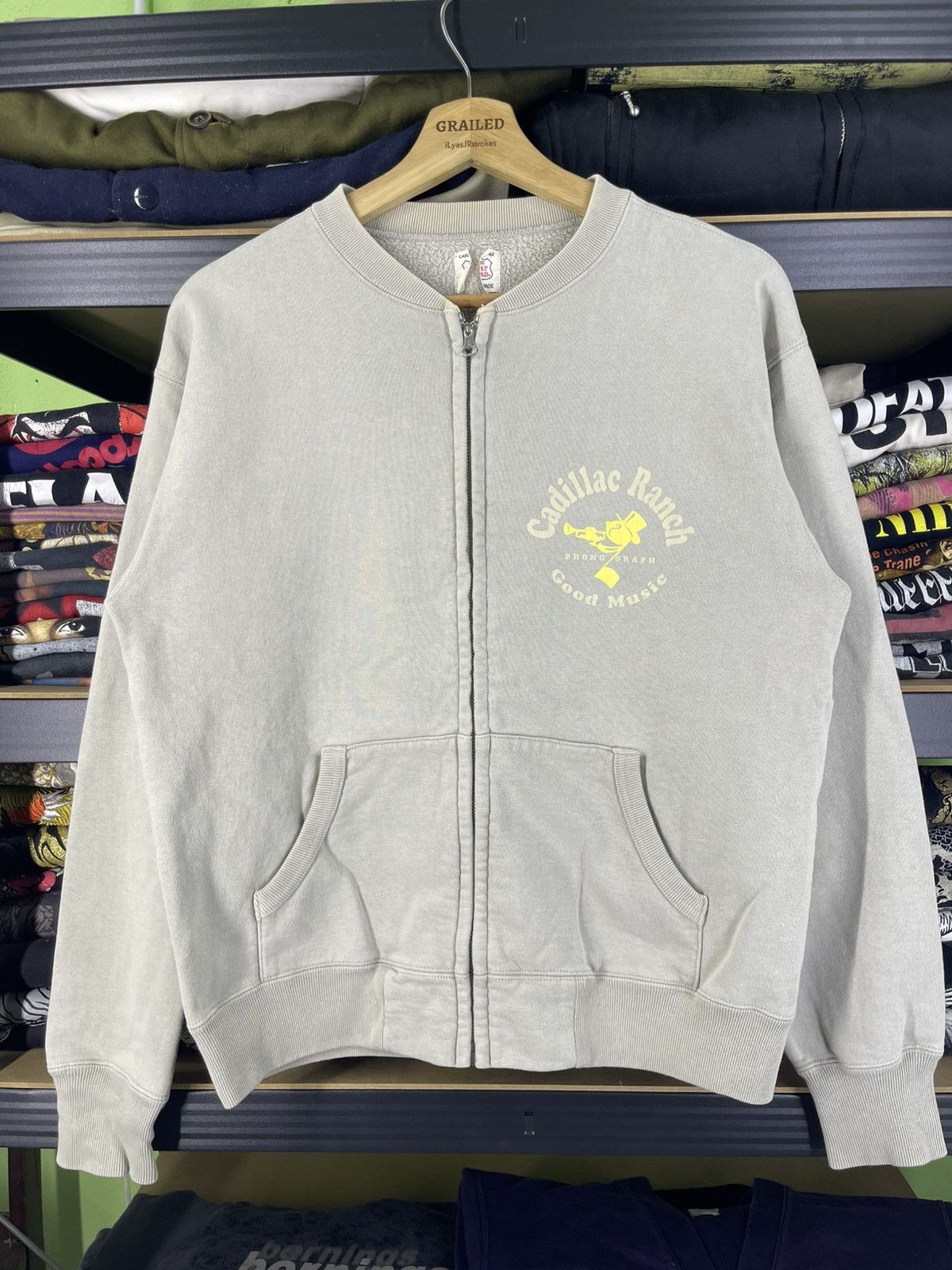 The Flat Head Vintage The Flat Heat Phono Graph Full-Zip sweatshirt Size US L / EU 52-54 / 3 - 3 Thumbnail