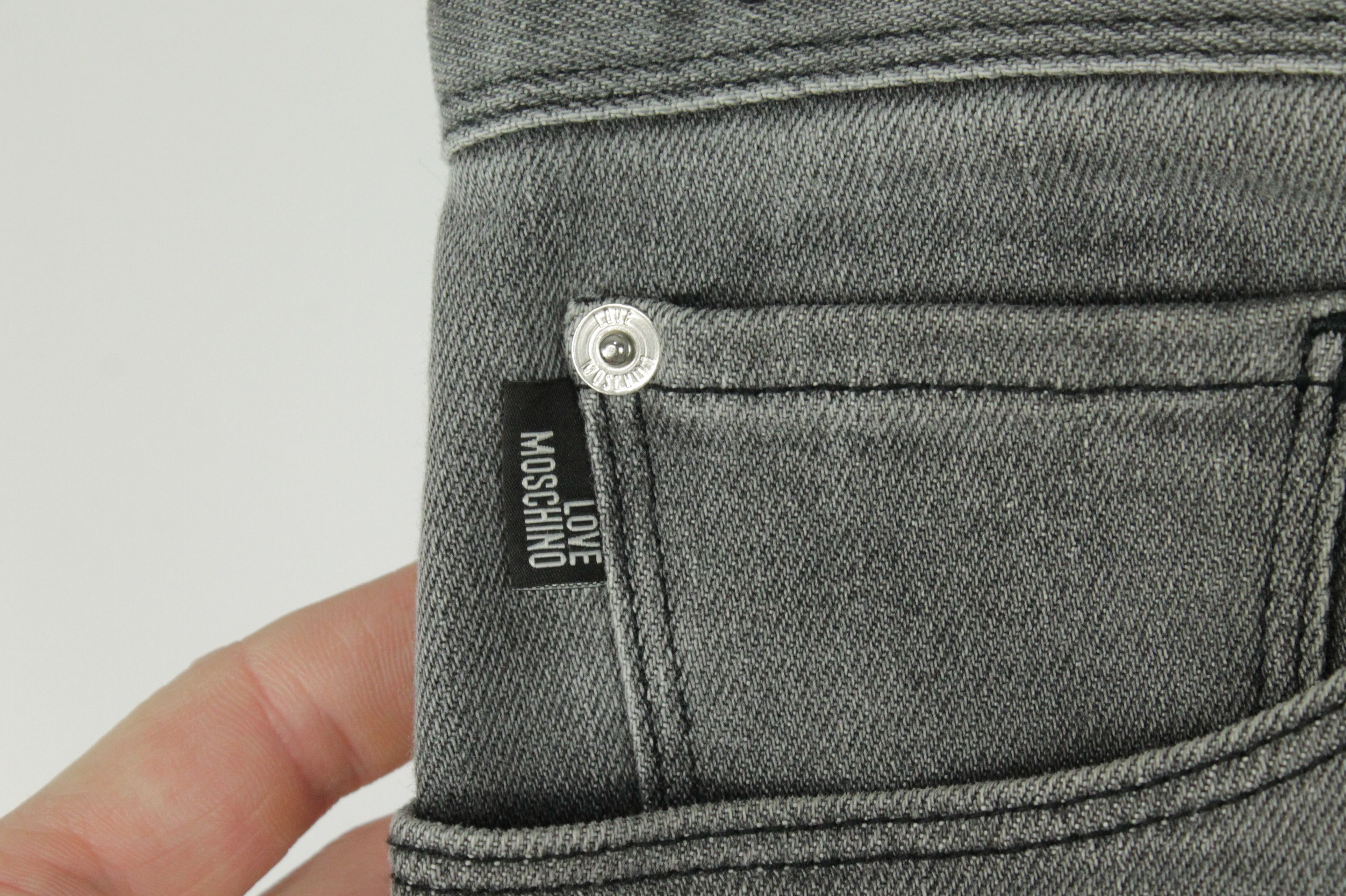 Moschino Love Moschino Pattern Gray Denim Slim Skinny Jeans Size US 32 / EU 48 - 6 Thumbnail