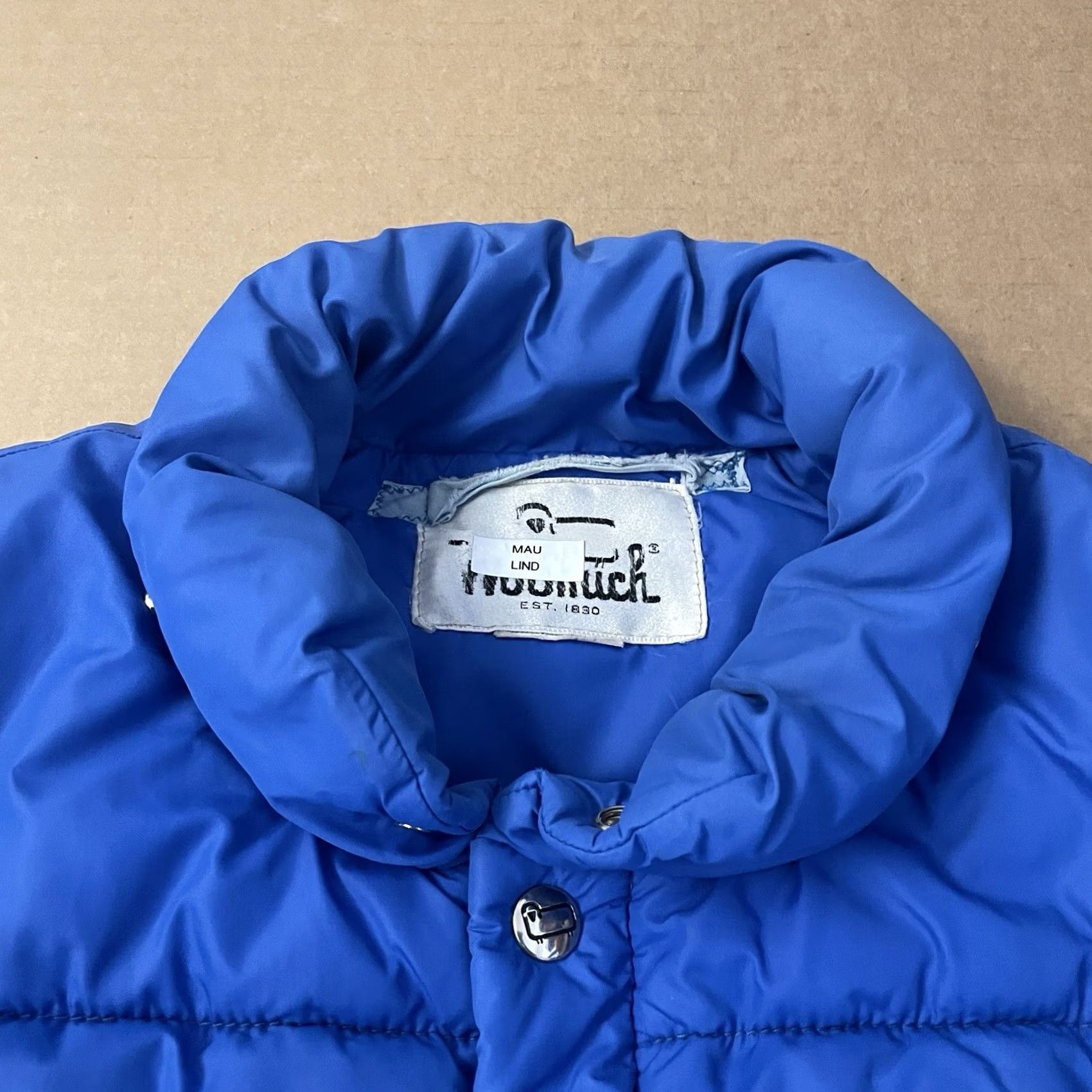 Vintage VINTAGE Woolrich Jacket Adult Large Blue Snap Button Pockets Quilted 60s Mens Size US L / EU 52-54 / 3 - 7 Thumbnail