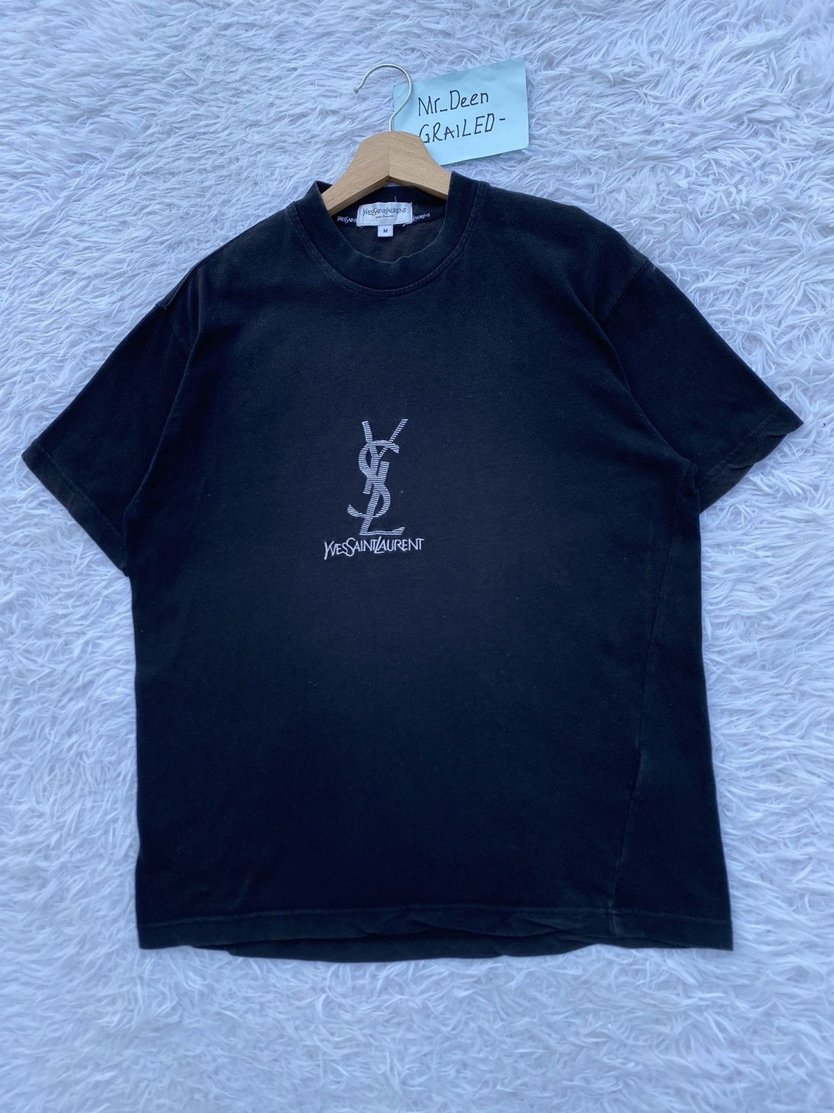Yves Saint Laurent Rare Vintage Yves Saint Laurent YSL Spellout Tshirt Size US M / EU 48-50 / 2 - 4 Thumbnail