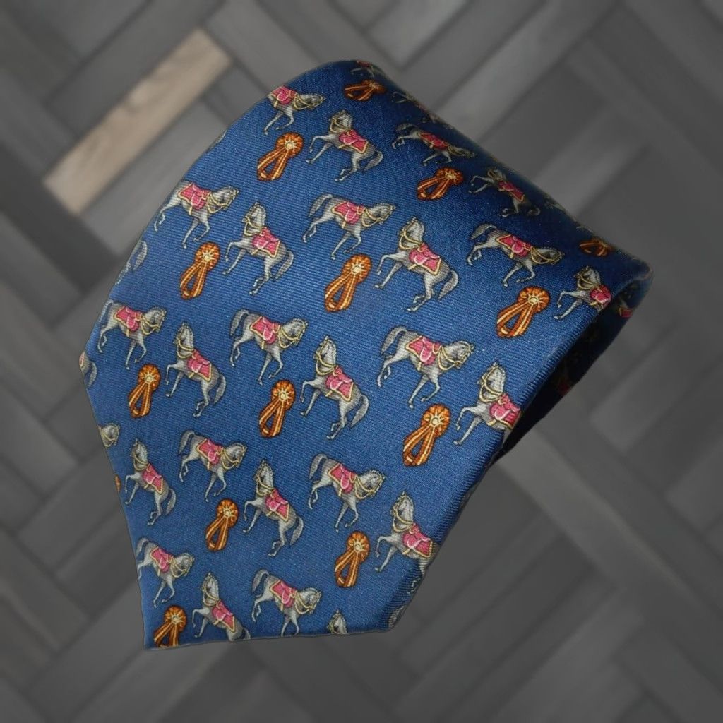 Brooks Brothers Vintage Brooks Brothers Men's Silk Tie 3.75" Width 59.5" Length Blue Business Formal Size ONE SIZE - 1 Thumbnail