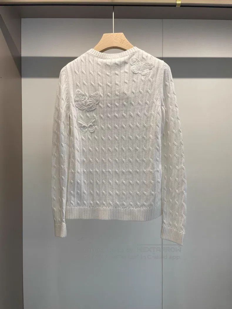 Valentino Valentino White cotton sweater Size XS / US 0-2 / IT 36-38 - 2 Thumbnail