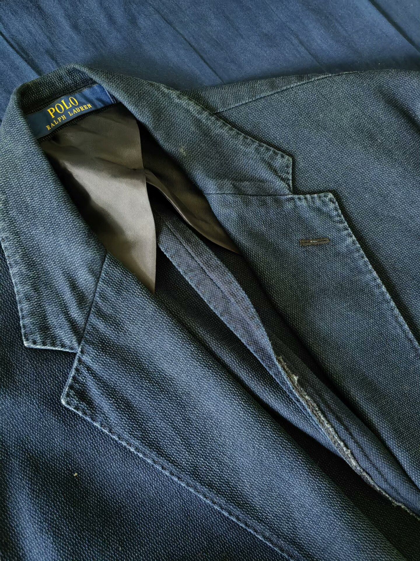 RRL Ralph Lauren Ralph Lauren Vintage Indigo Dyed Blazer Size US XS / EU 42 / 0 - 1 Thumbnail