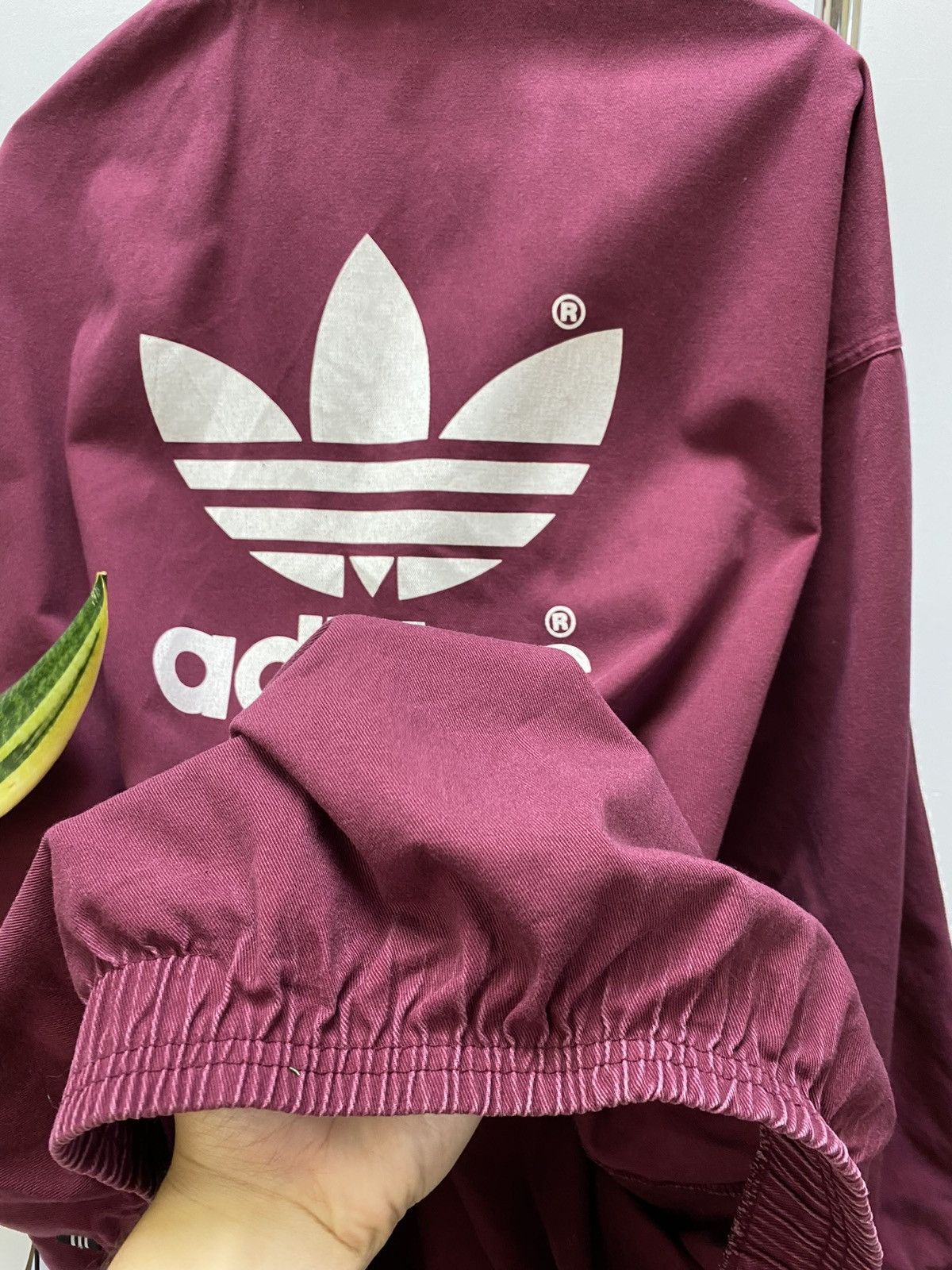 Adidas × Vintage Vintage Adidas Jacket Baggy Big Logo Cotton Y2K 80s Size US L / EU 52-54 / 3 - 22 Thumbnail