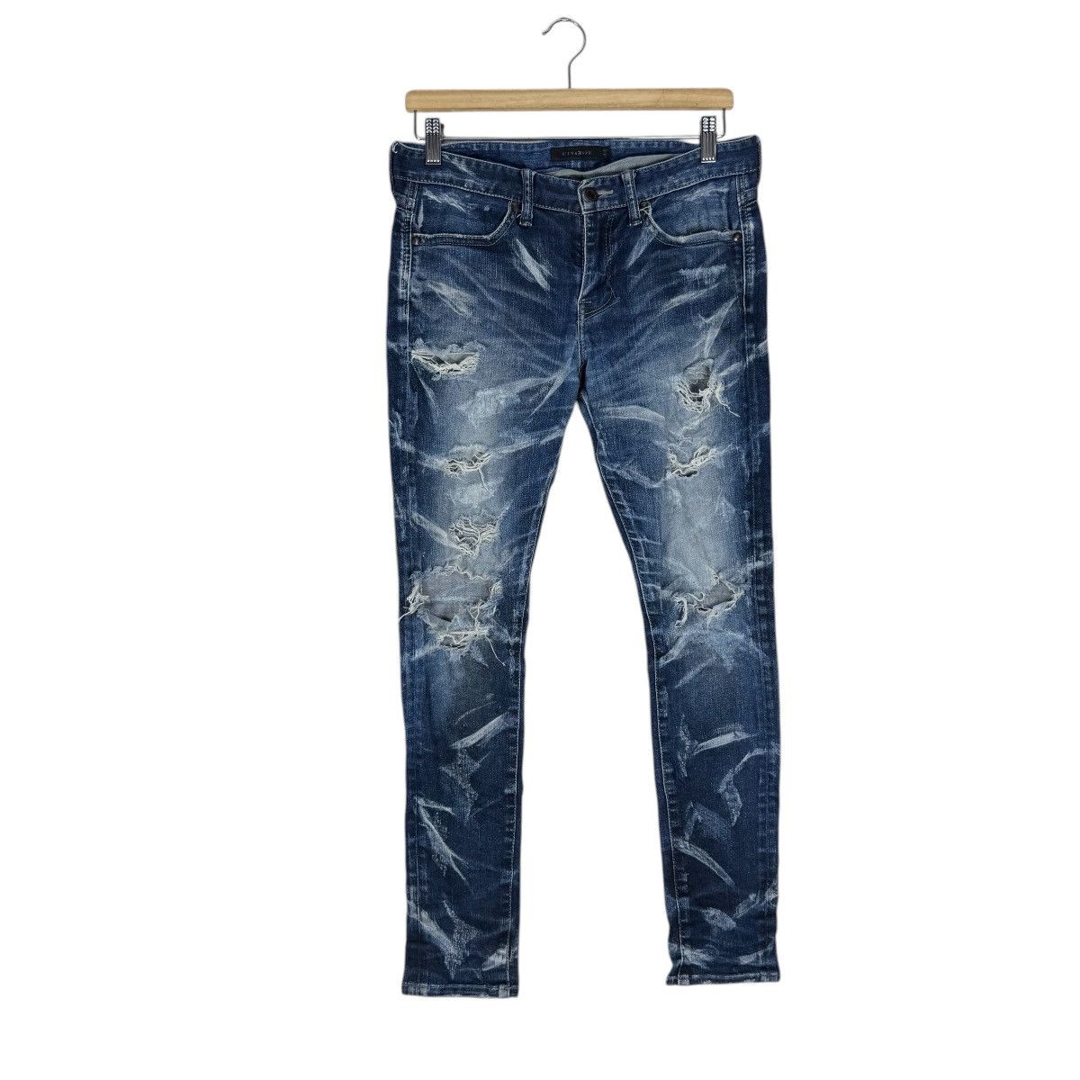 CIVARIZE ☀️CIVARIZE DISTRESSED SLIM FIT DENIM JEANS PANT Size US 30 / EU 46 - 2 Thumbnail