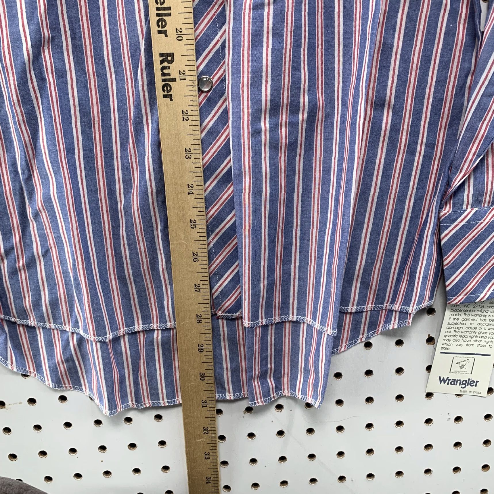 Wrangler NEW Wrangler Western Pearl Snap Shirt Mens Large Blue Short Sleeve NWT Size US L / EU 52-54 / 3 - 7 Thumbnail