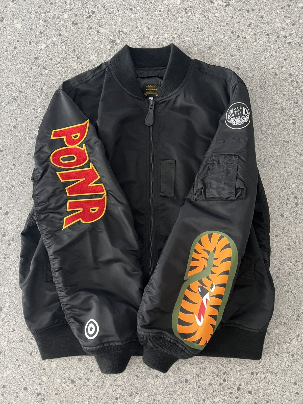 Bape BAPE Light Weight PONR Shark MA-1 Size US M / EU 48-50 / 2 - 2 Thumbnail