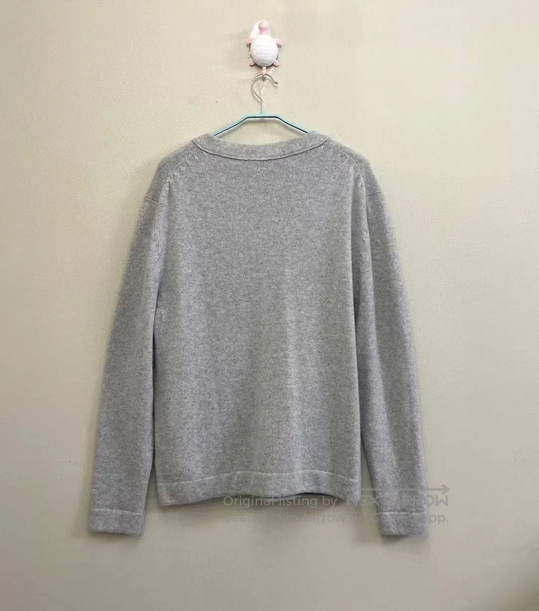 Dior DIOR Gray Embroidered Slogan Cardigan. Size US XL / EU 56 / 4 - 4 Thumbnail