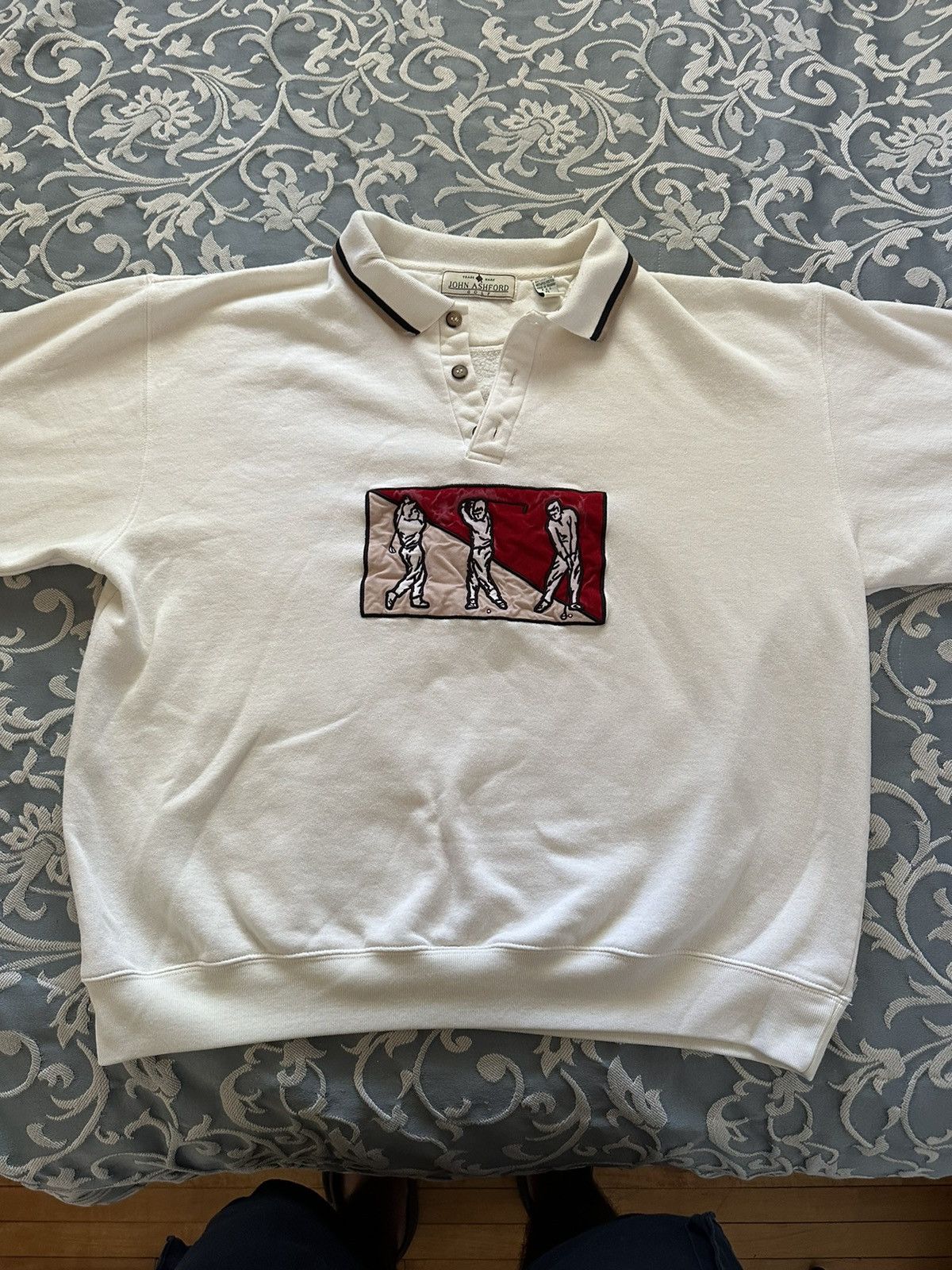 John Ashford Vintage Pullover Golf Ivory Polo Neck Size US XL / EU 56 / 4 - 2 Thumbnail