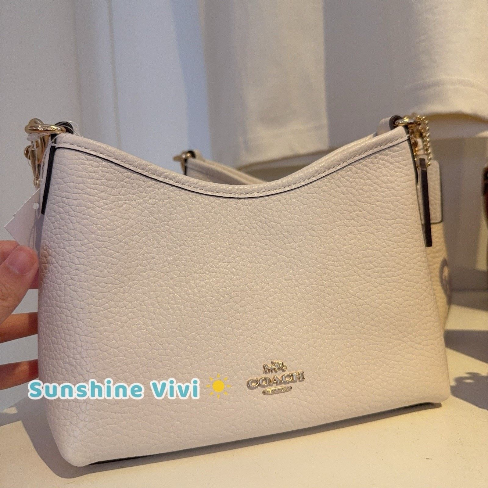 Coach NWT COACH Laurel Small Shoulder Bag Leather CBH16 Gold/Chalk Size ONE SIZE - 1 Thumbnail