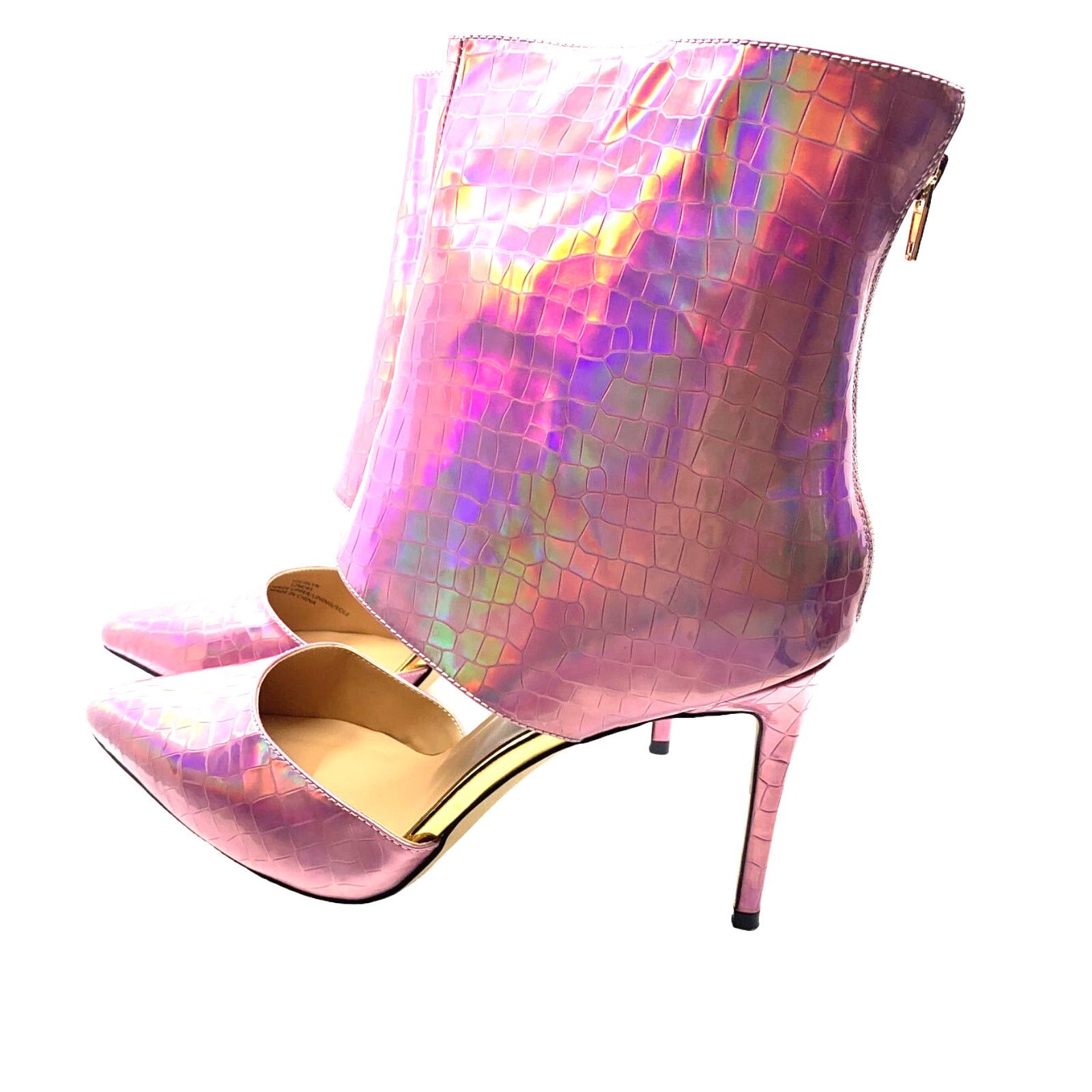 Other Women's Size 12M Show-Stopping Pink Snake-Print Ankle Boot Size US 12 / IT 42 - 8 Thumbnail