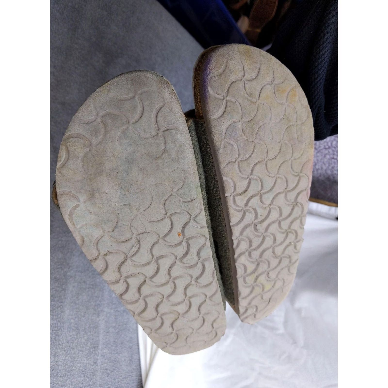 Birkenstock Birkenstock Arizona Sandals Womens 7 38 Green Wool Slide Cork Footbed Germany Arch Support Buckle Size US 7 / IT 37 - 6 Thumbnail