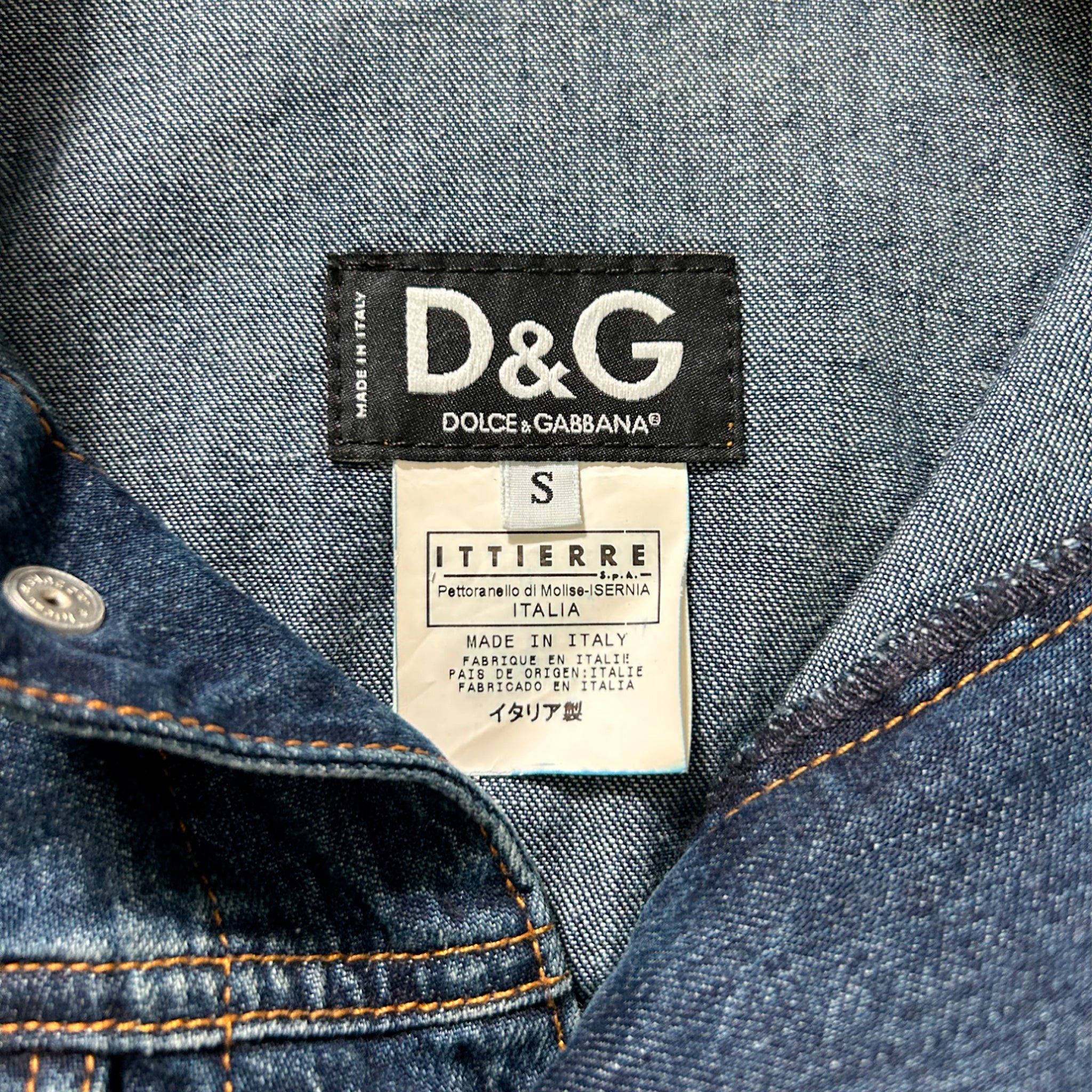 Dolce & Gabbana Dolce & Gabbana Rhinestones Trim Denim Jacket Size S / US 4 / IT 40 - 5 Thumbnail