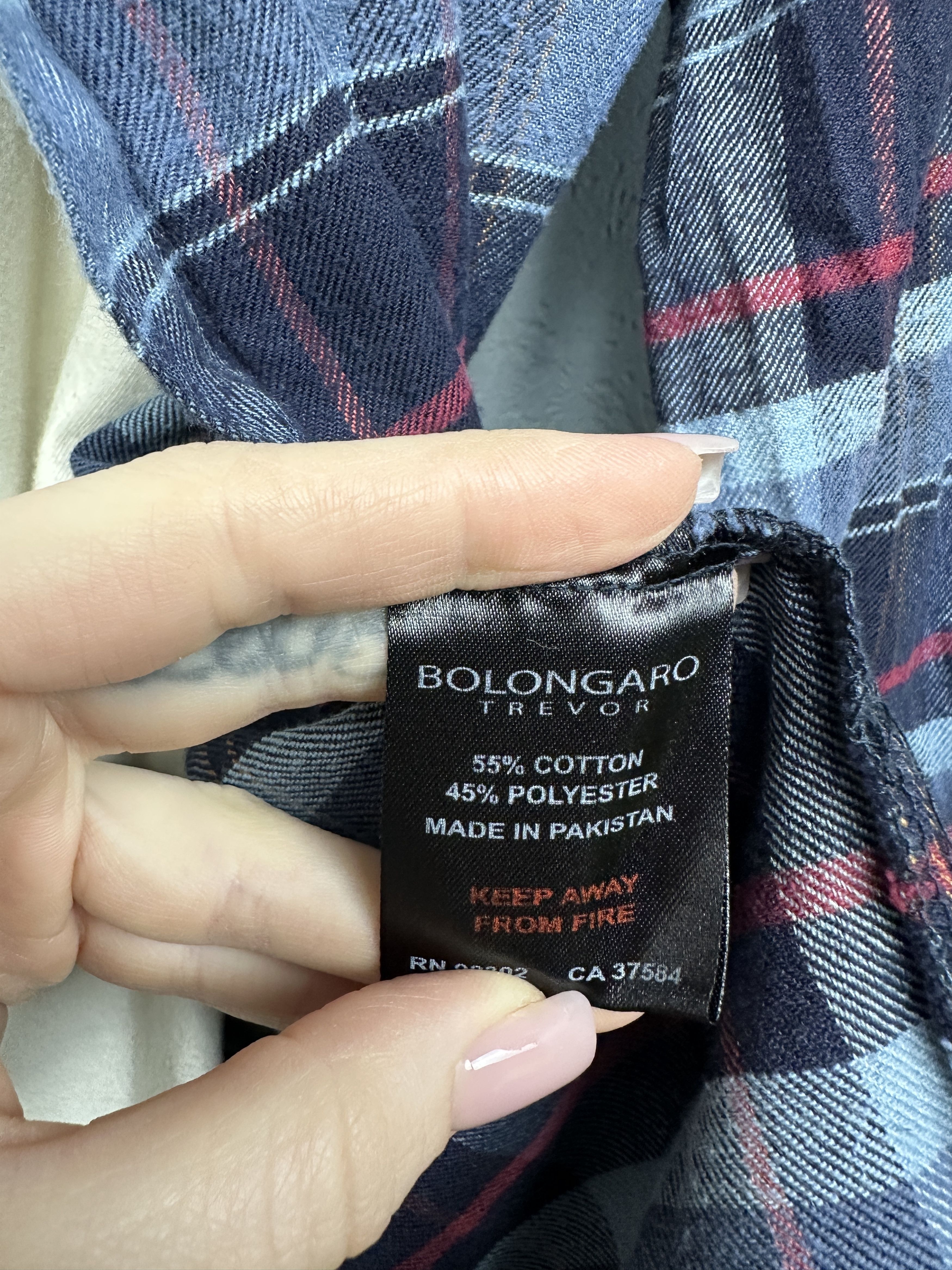 Bolongaro Trevor Bolongaro Trevor Mens Flannel Plaid Shirt Size US XL / EU 56 / 4 - 6 Thumbnail