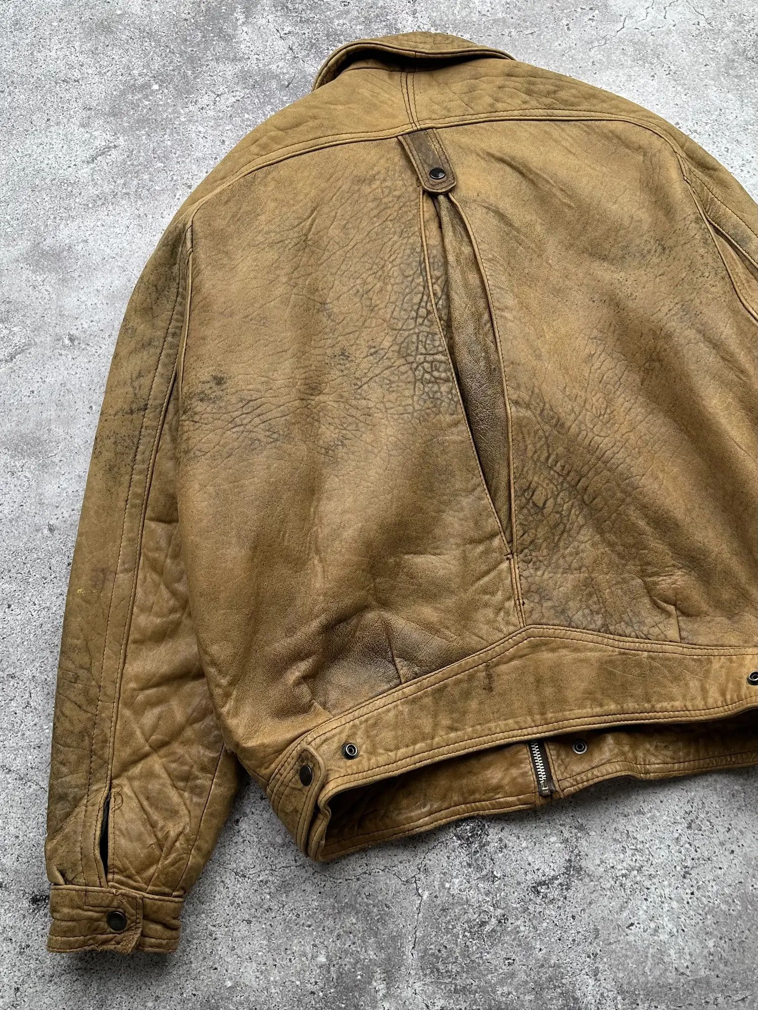 Japanese Brand Vintage Faded Leather Jacket C554(V108) Size US M / EU 48-50 / 2 - 12 Thumbnail
