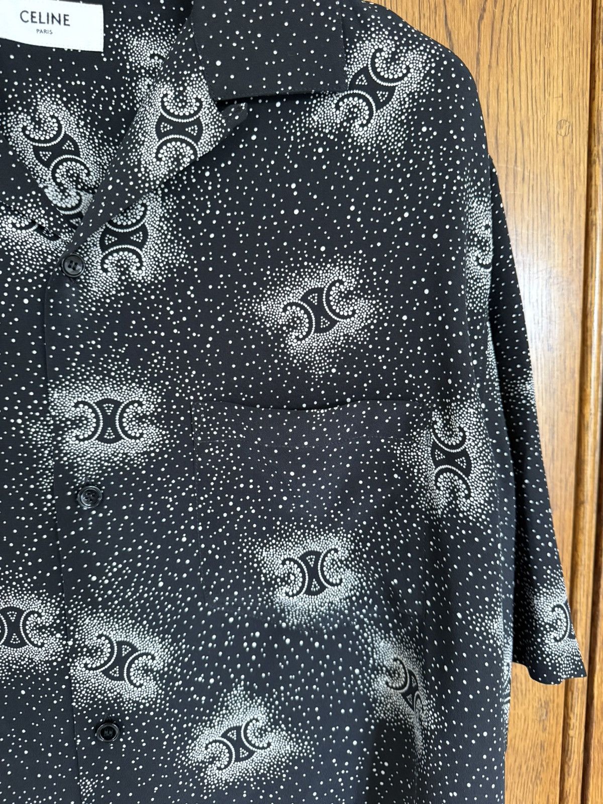 Celine $1.45k SS25 Celine 💯% silk Hawaiian shirt Hedi 39 sample Size US M / EU 48-50 / 2 - 12 Thumbnail