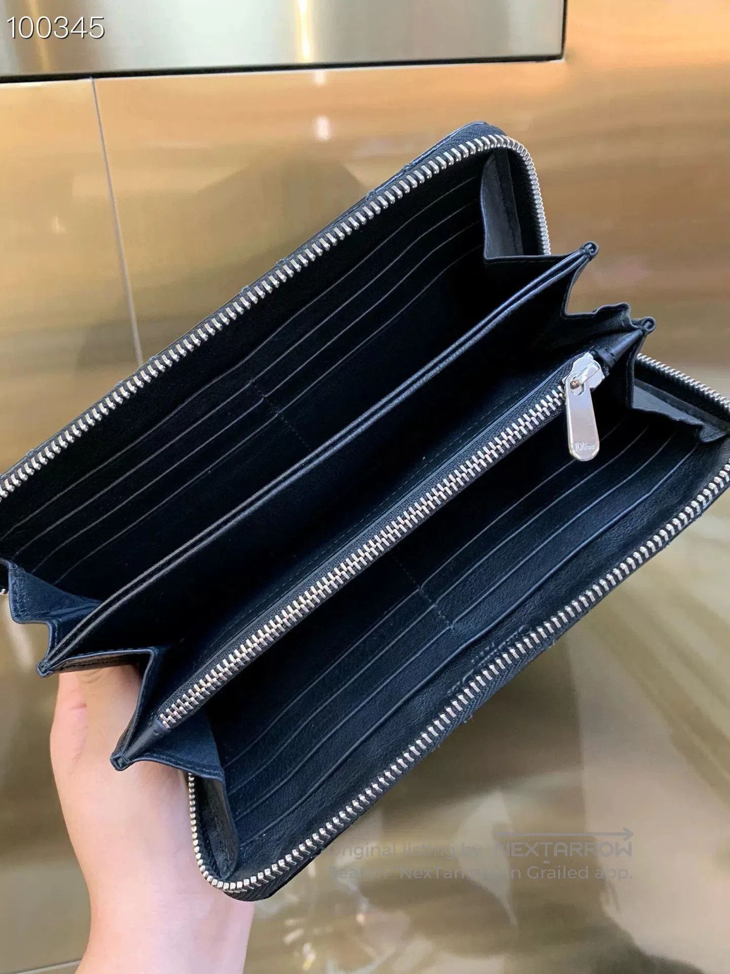 Dior DIOR Patent Leather Black Gold Wallet. Size ONE SIZE - 6 Thumbnail