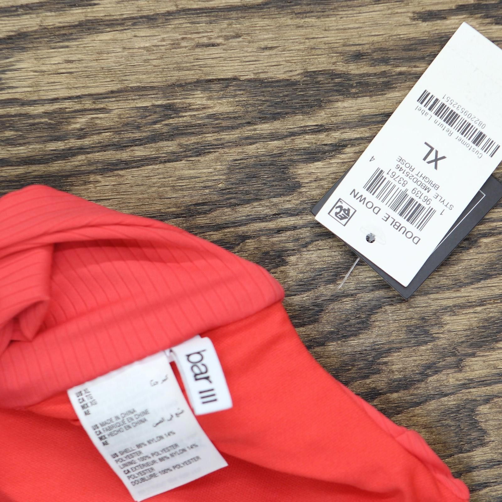 Bar III Nwt Bar Iii Bralette Bikini Swim Top Bright Rose Pink Xl Size ONE SIZE - 4 Thumbnail