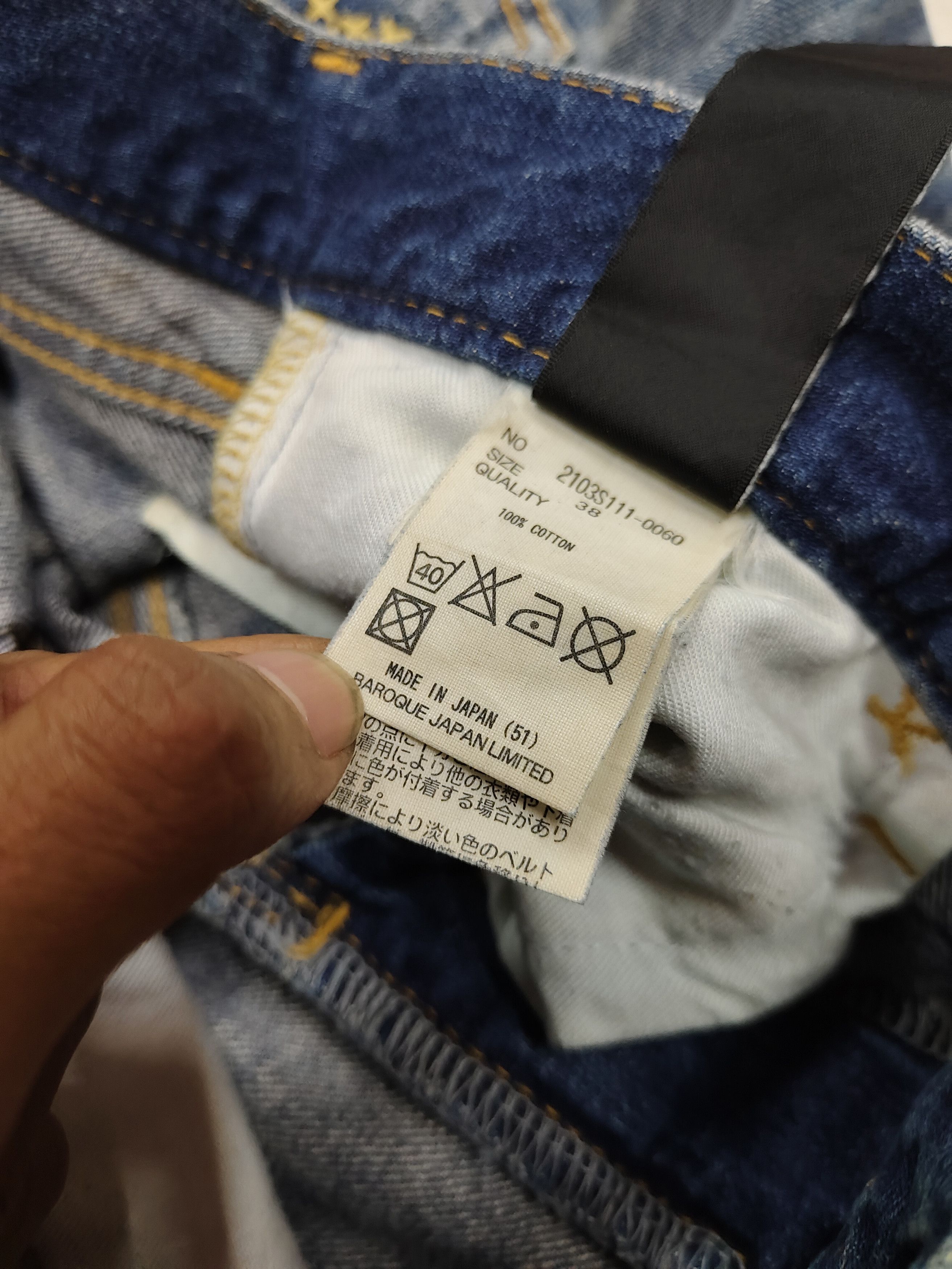 Japanese Brand 🇯🇵 Lilid 05 Japan Stitch Distressed Jeans Size 29" - 8 Thumbnail
