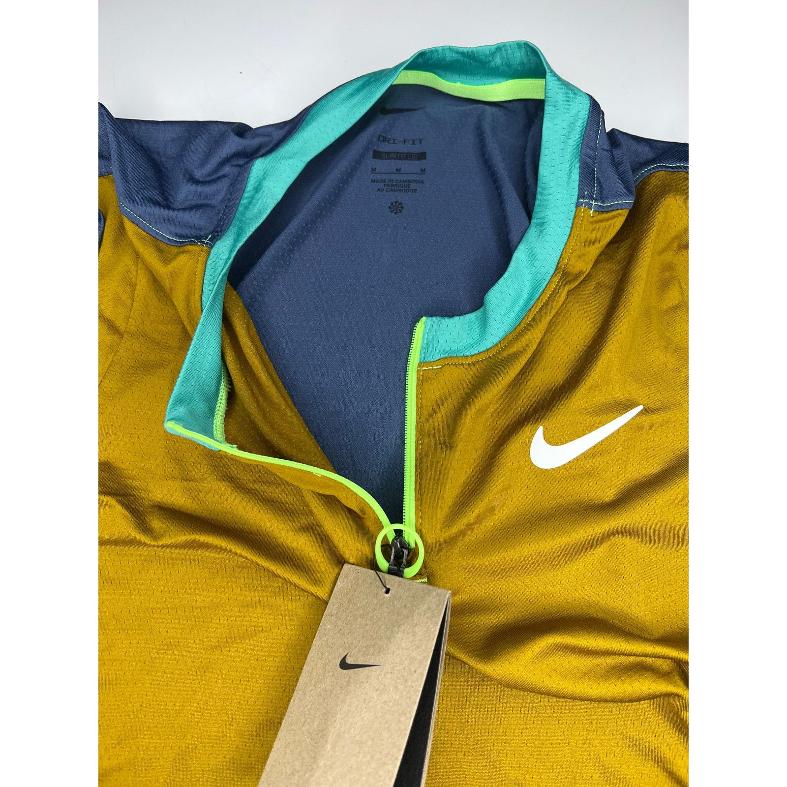 Nike Nike Court Advantage Quarter Zip Tennis Shirt Gold Size US M / EU 48-50 / 2 - 3 Thumbnail