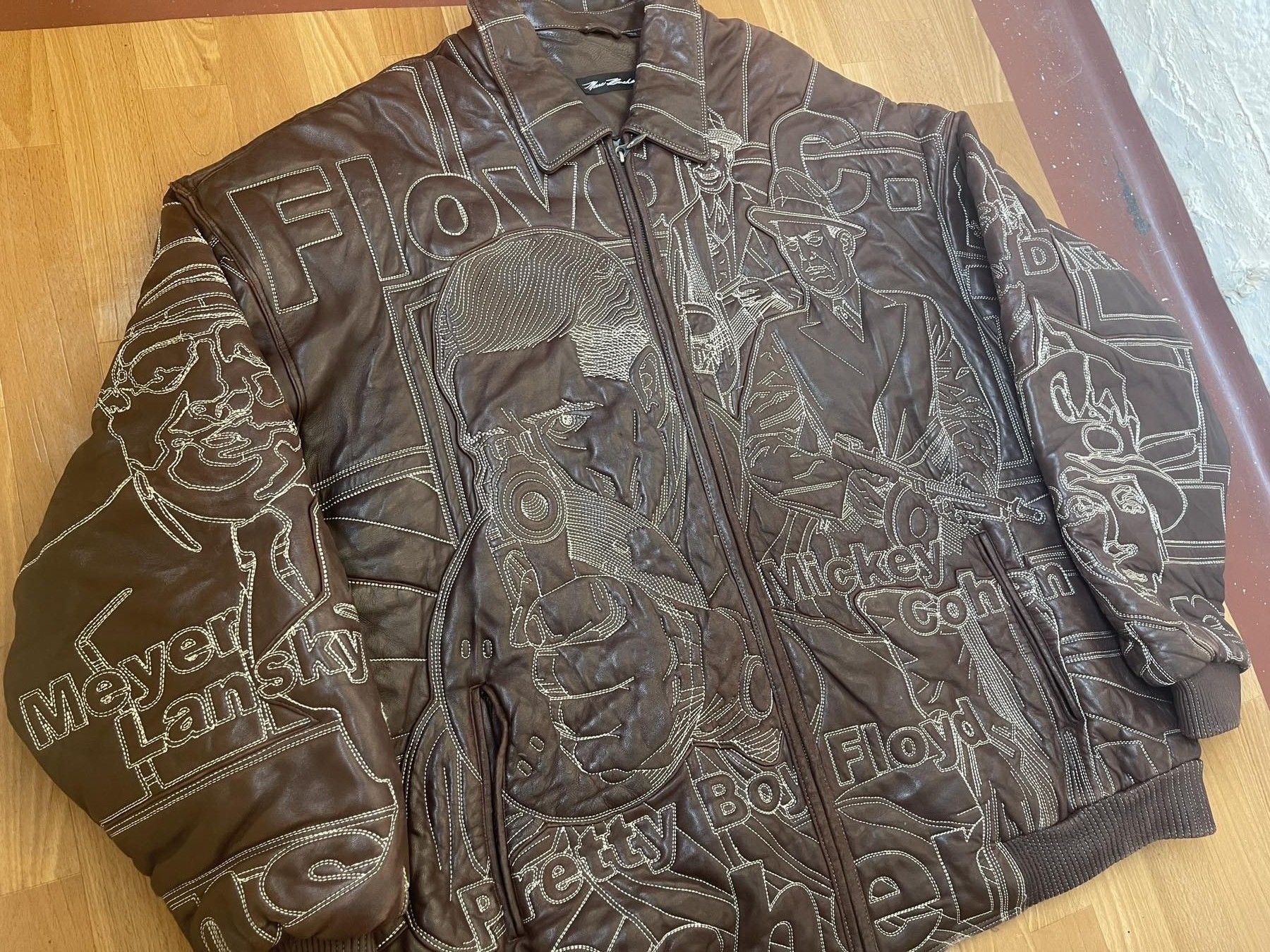 Pelle Pelle Pelle Pelle leather jacket, mafia gangster Marc Buchanan 3XL Size US XXL / EU 58 / 5 - 9 Thumbnail