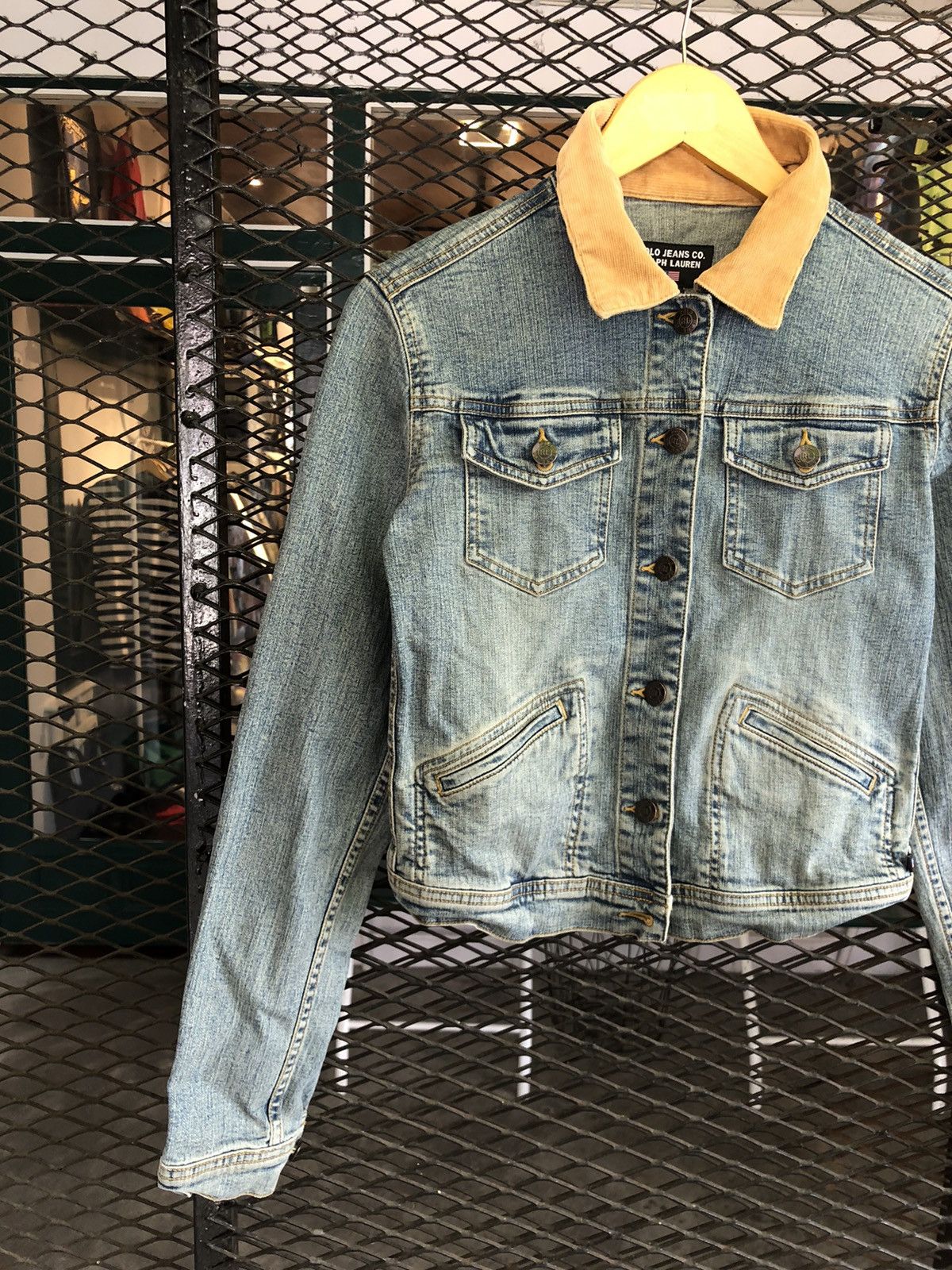 Polo Ralph Lauren × Vintage POLO JEANS RALPH LAUREN DENIM JACKET AMERICAN FLAG Size S / US 4 / IT 40 - 4 Thumbnail
