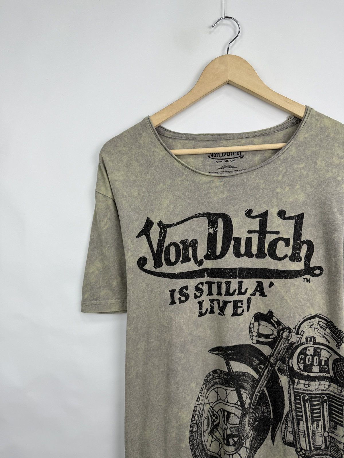 Von Dutch 🇺🇸 Vintage 90s Von Dutch Motorcycle Choppers T-Shirt Rare Size US XL / EU 56 / 4 - 3 Thumbnail