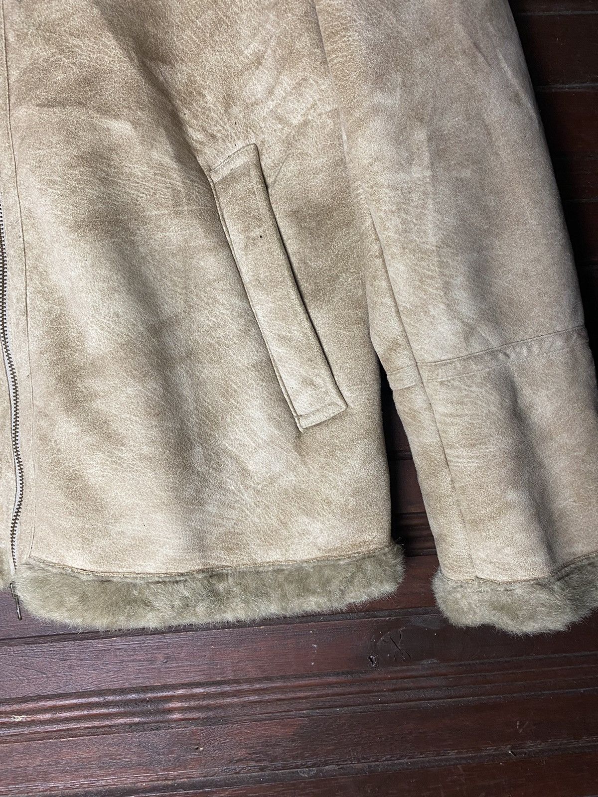 Leather Rare Fur minx Sherpa Leather Jacket Size US M / EU 48-50 / 2 - 6 Thumbnail