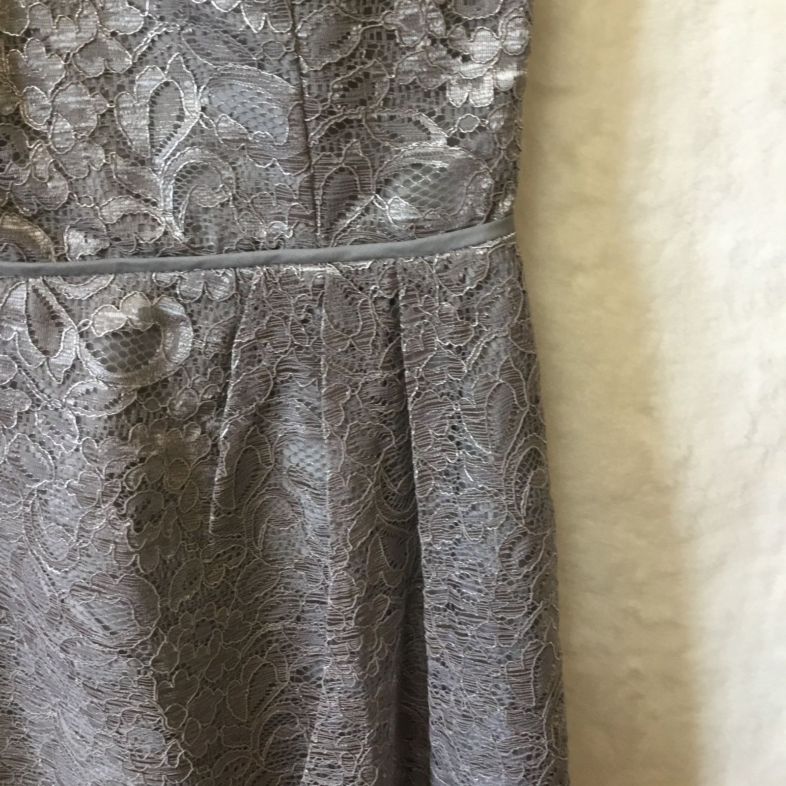 Other David's Bridal Short Tank Metallic Lace Dress Size XS / US 0-2 / IT 36-38 - 5 Thumbnail