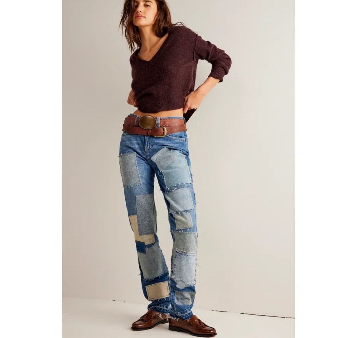 Free People New FREE PEOPLE We The Free Bare With Me Jeans $298 SIZE 25 Size 25" / US 0 / IT 36 - 2 Thumbnail