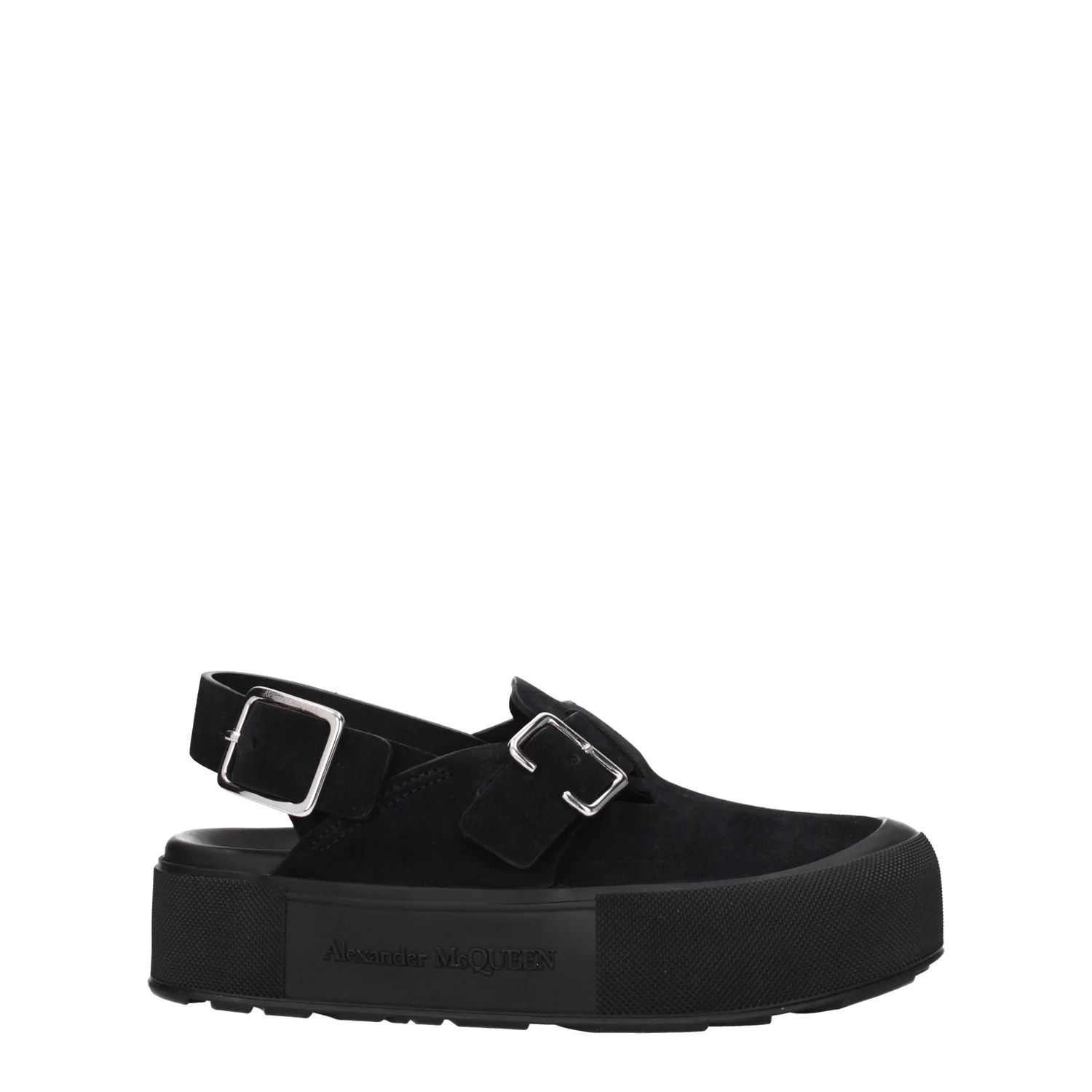 Alexander McQueen ob1o1e0225 Suede Sandals in Black Size US 8.5 / EU 41-42 - 1 Thumbnail
