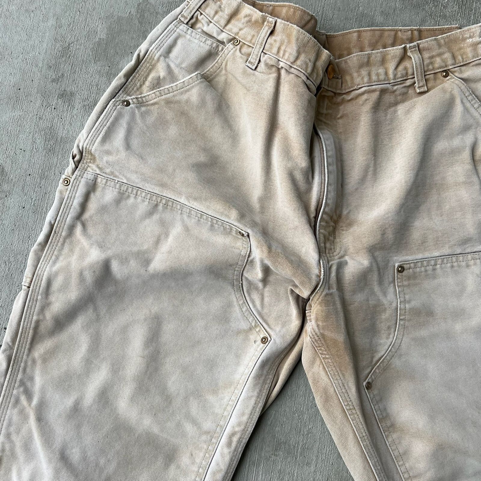 Carhartt × Vintage Carhartt faded brown double knee work wear carpenter pants Size US 36 / EU 52 - 3 Thumbnail