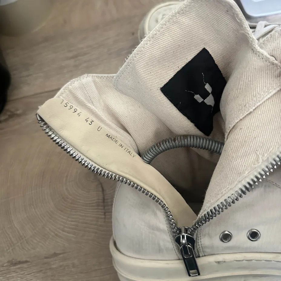 Rick Owens Drkshdw Rick Owens DRKSHDW Canvas Hightop Ramones Size US 10 / EU 43 - 5 Thumbnail
