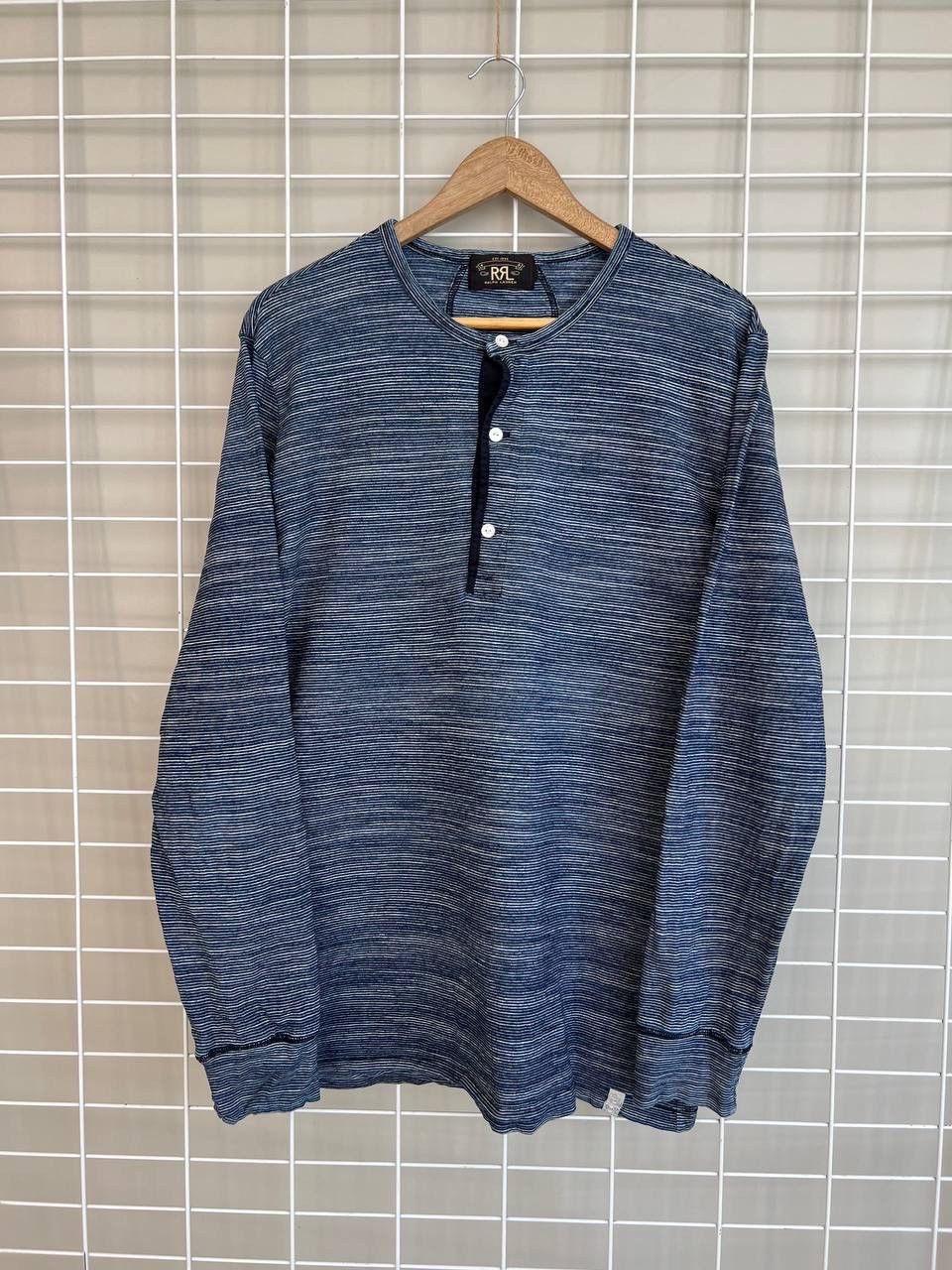 RRL Ralph Lauren RRL Ralph Lauren Henley Long Sleeve Mens Size L/XL Pullover Size US L / EU 52-54 / 3 - 1 Thumbnail