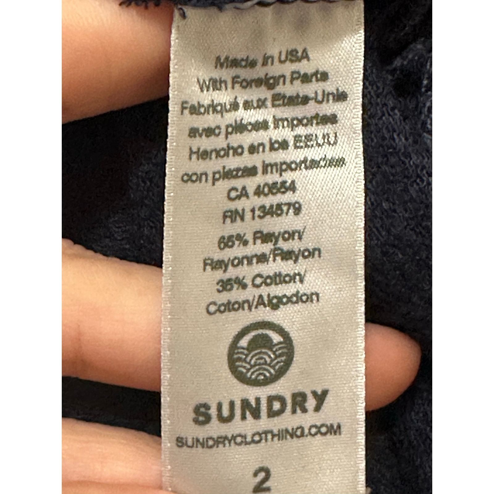 Sundry Sundry navy pop over stars hoodie sweatshirt size 2 - Medium Size M / US 6-8 / IT 42-44 - 4 Thumbnail