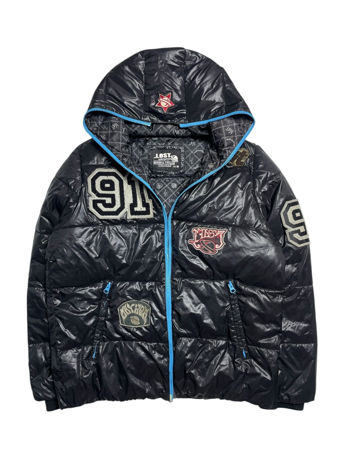 Angel Blue 2000’s Lost Enterpises - Puffer Skate Patch Jacket Size US L / EU 52-54 / 3 - 1 Thumbnail