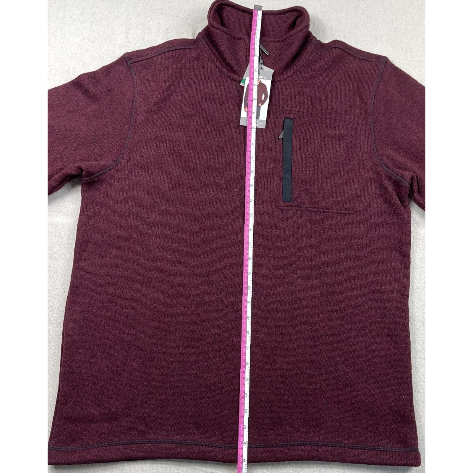 Eddie Bauer Eddie Bauer Mens Sz L Sweater Fleece Pullover Jacket 1/4 Zip Maroon Size US L / EU 52-54 / 3 - 6 Thumbnail