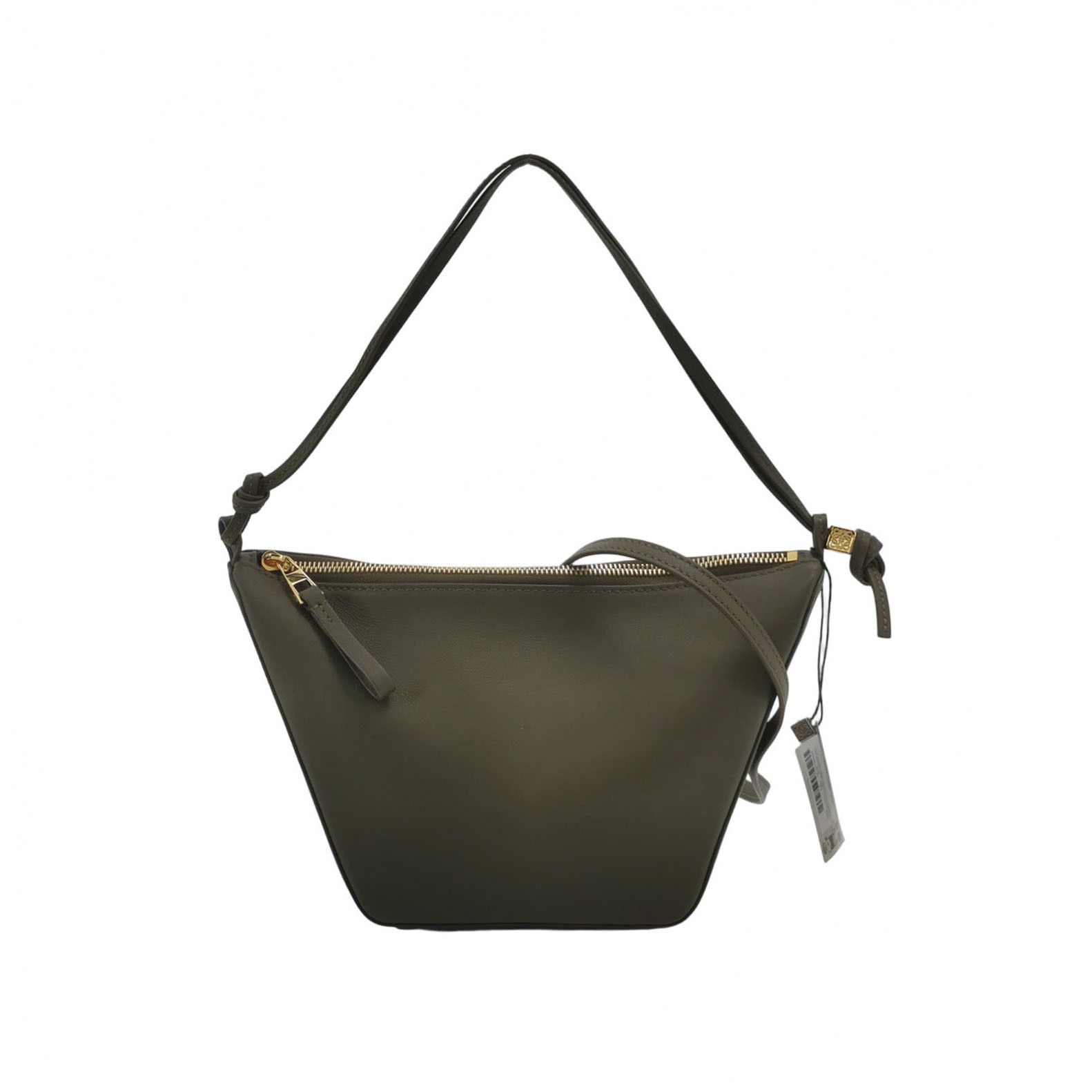 Loewe Loewe Hammock Mini Dark Khaki Leather Hobo Bag Size ONE SIZE - 1 Thumbnail