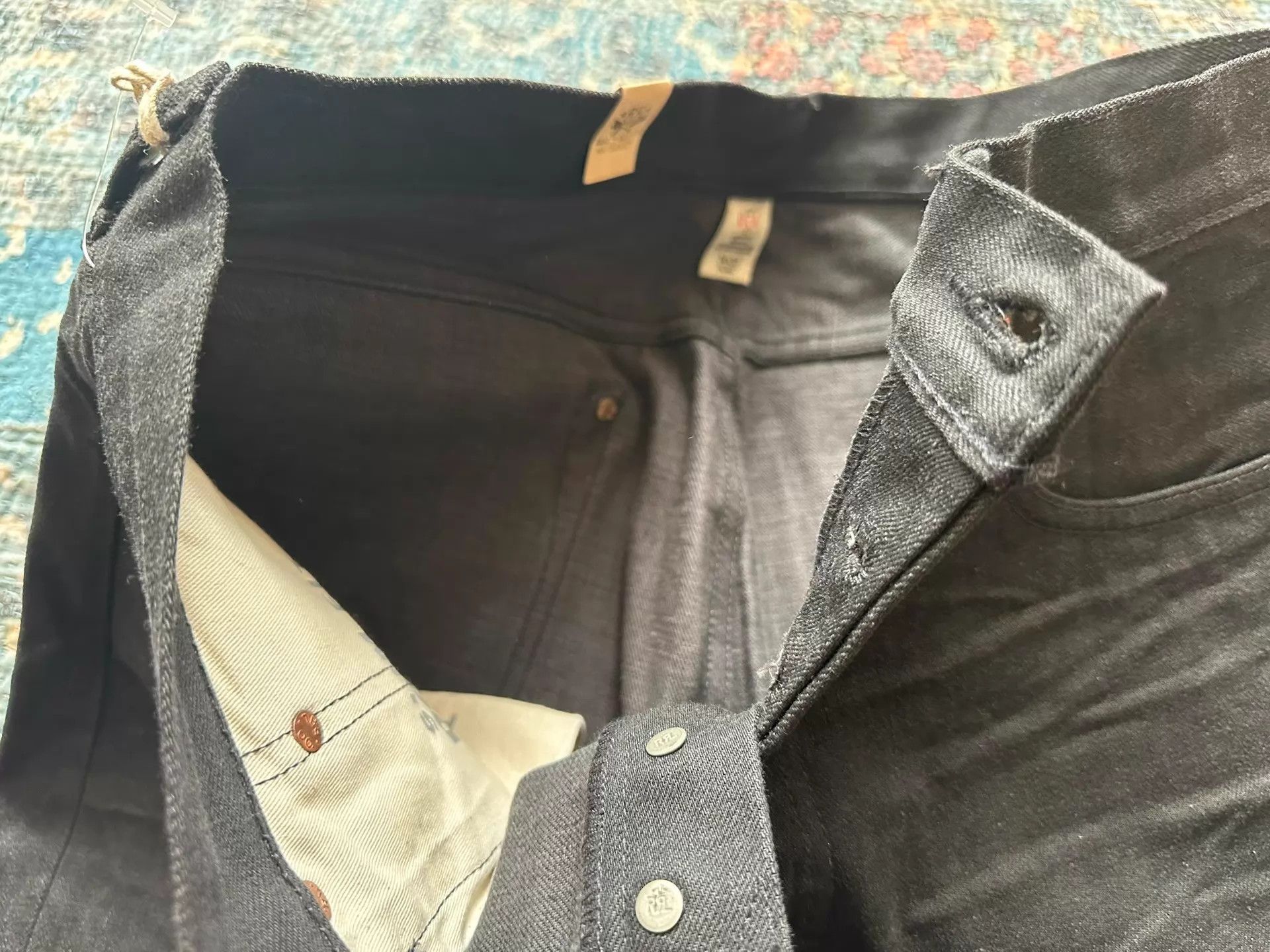 RRL Ralph Lauren RRL Vintage Wash Black Denim Slim Fit 34x32 Size US 34 / EU 50 - 4 Thumbnail