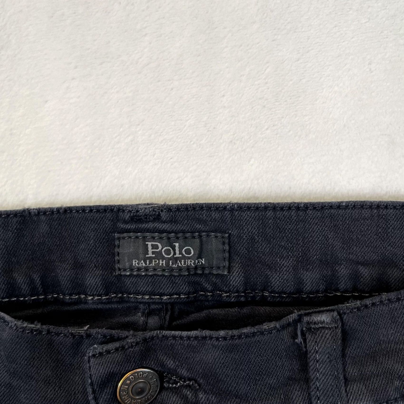 Polo Ralph Lauren Polo Ralph Lauren Hampton Relaxed Straight Jeans Mens 36x34 Charcoal Wash Denim with Stretch 5-Pocket Logo Size US M / EU 48-50 / 2 - 4 Thumbnail