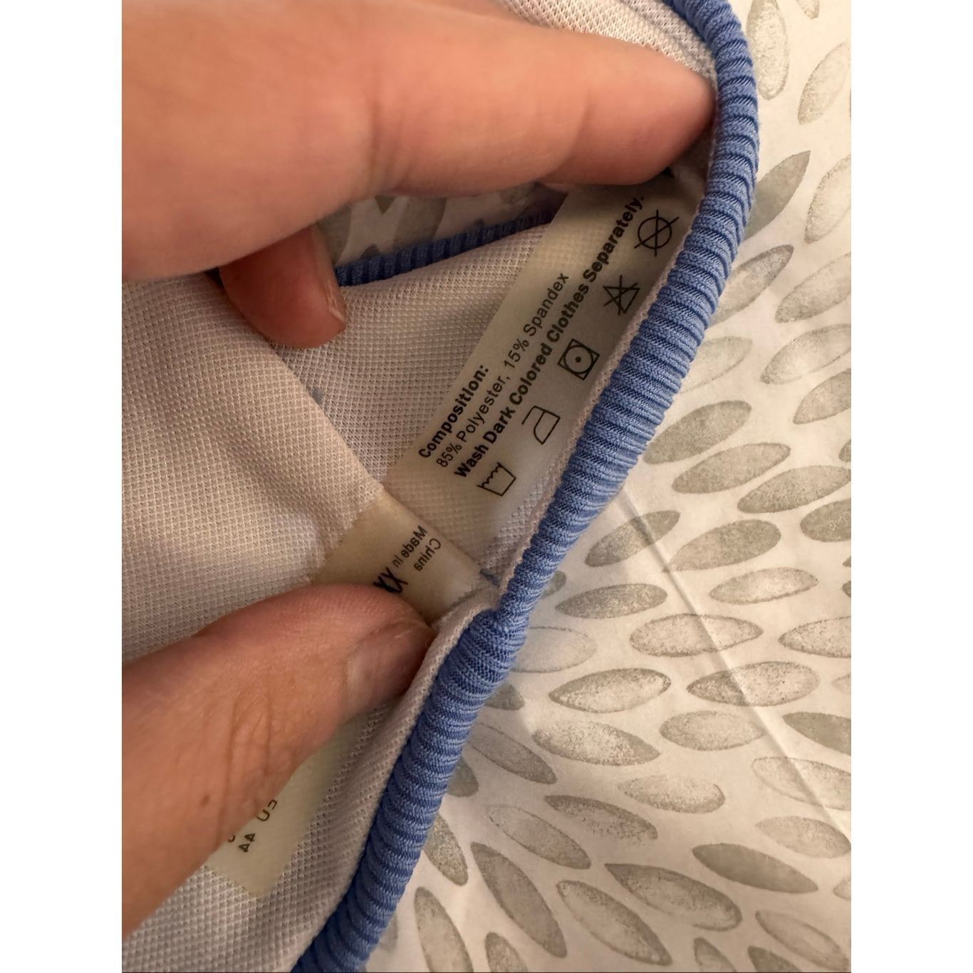 Other Zaful Blue Ribbed Crisscross Back Bikini Top Size Large US 1 Size L / US 10 / IT 46 - 6 Thumbnail