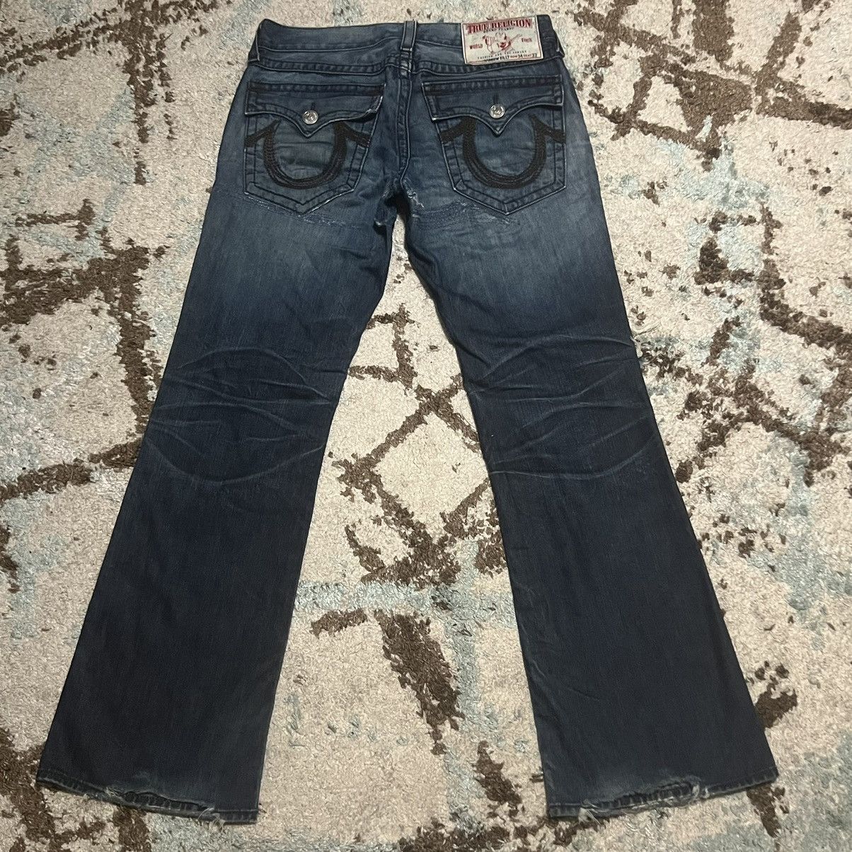 Men’s True Religion Boot Cut Faded cheapest Dark Distressed Destroyed Jeans 36 x 33