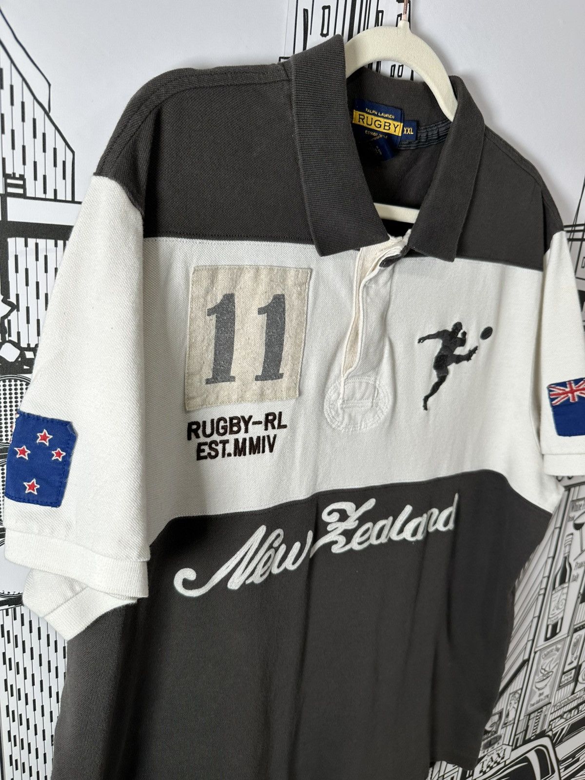 Polo Ralph Lauren Rugby Ralph Lauren New Zealand Kicker Charcoal Grey XXL Size US XXL / EU 58 / 5 - 4 Thumbnail