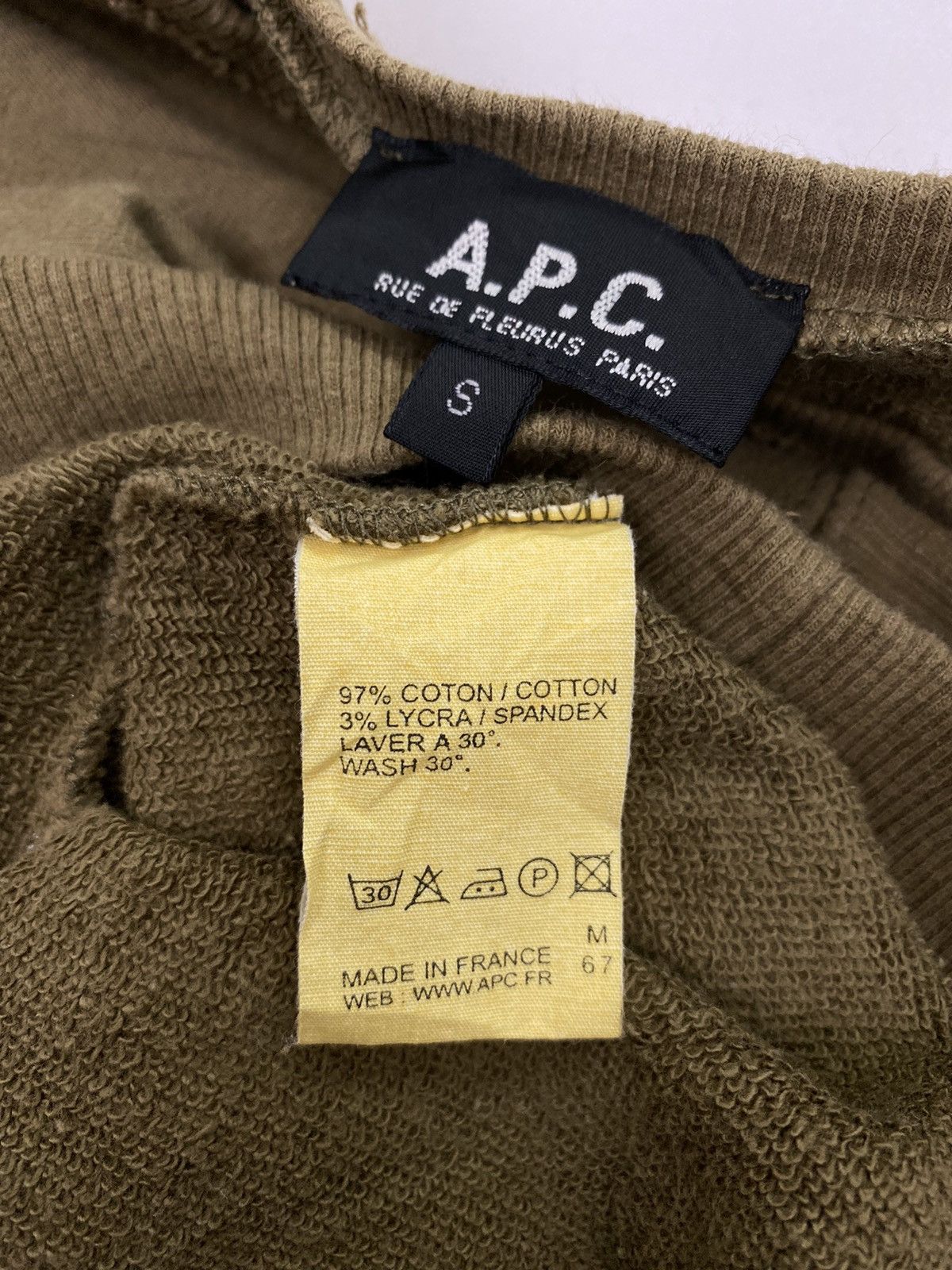 A.P.C. A.P.C. Distressed Cropped Sweatshirt Size US XXS / EU 40 - 7 Thumbnail