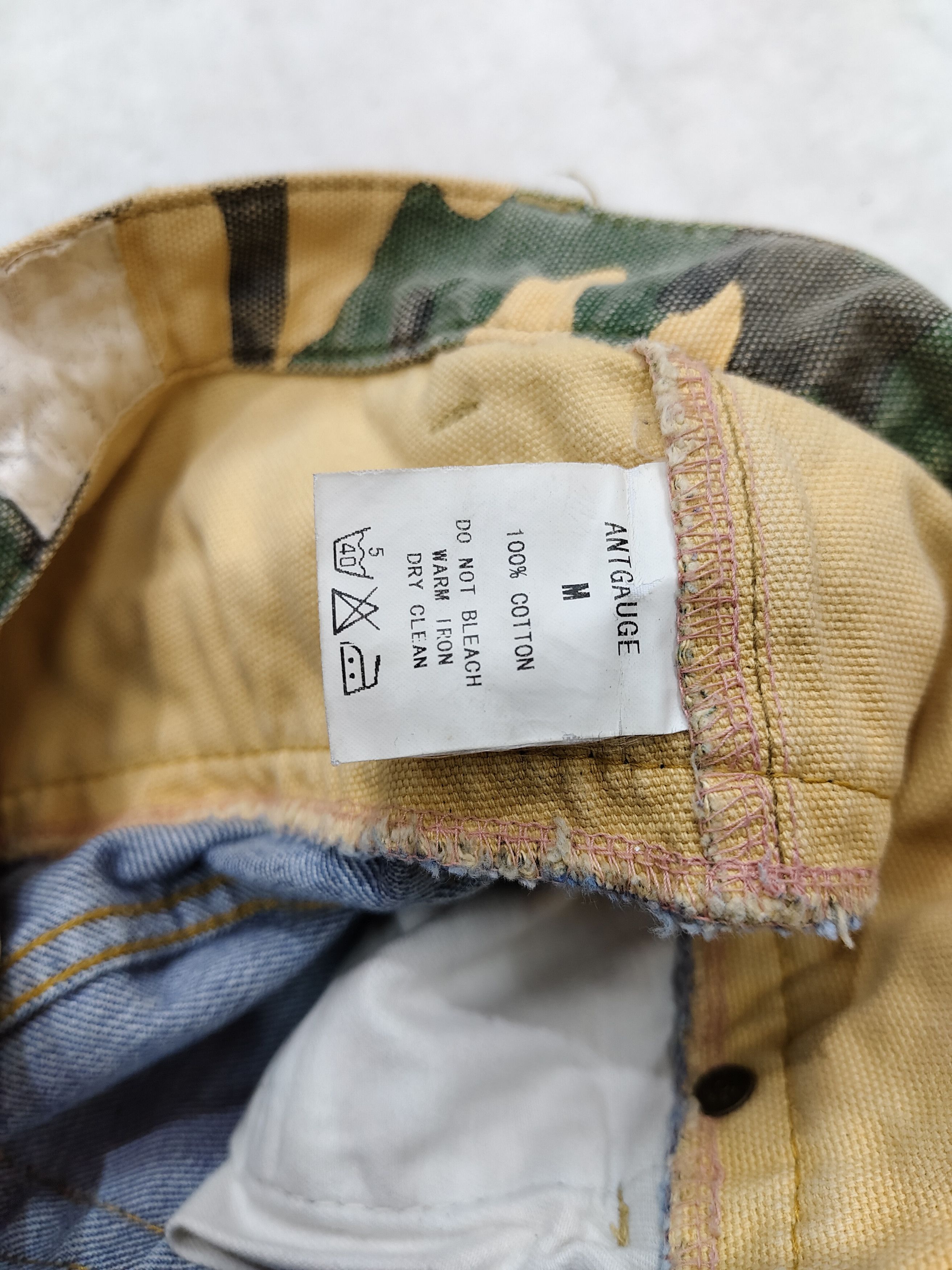 Japanese Brand 🇯🇵Vtg Antgauge🇯🇵Camouflage Pacthwork Ripped Double Waist Size 28" / US 6 / IT 42 - 8 Thumbnail