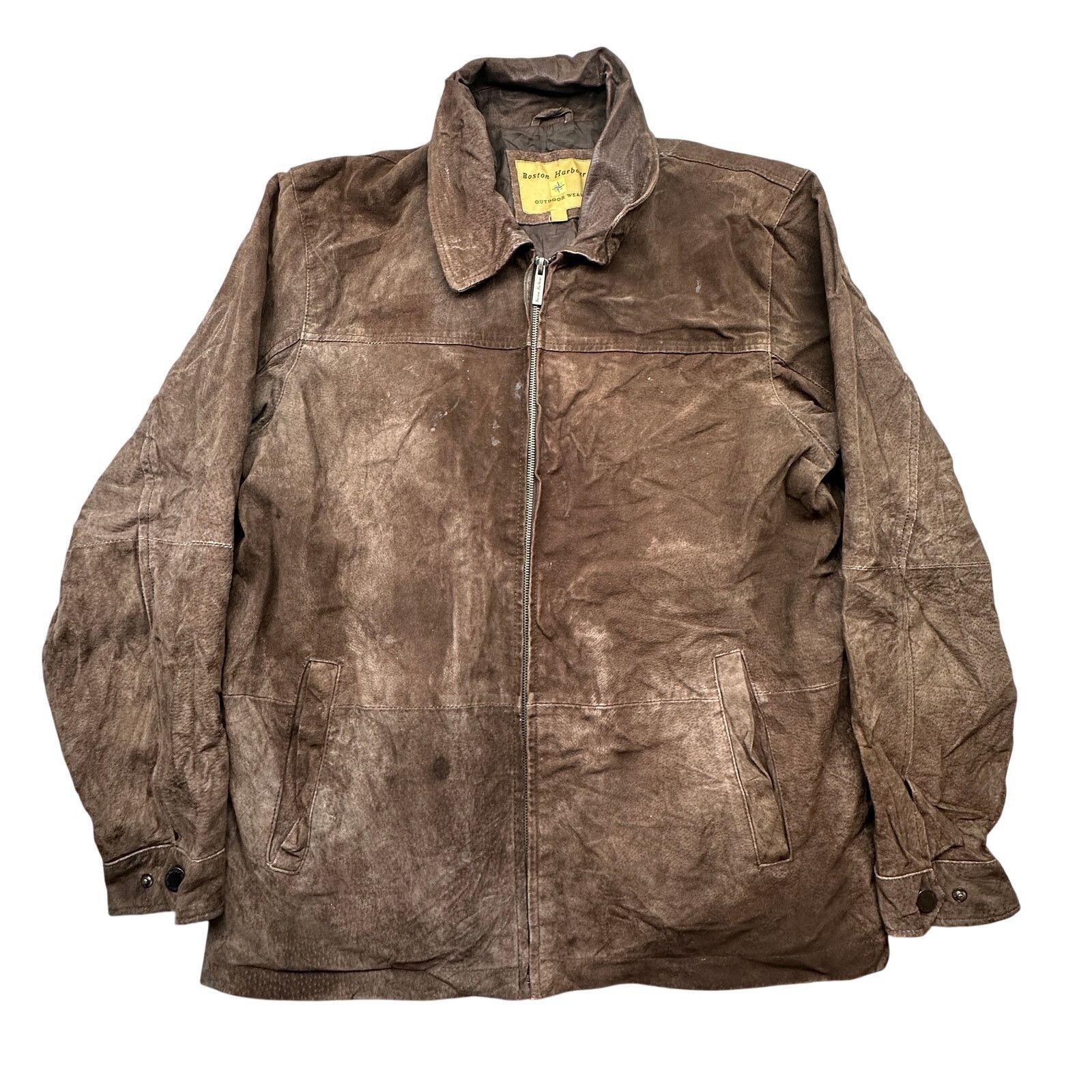 Other VTG Boston Harbour Brown Suede Leather Jacket Small Bomber Size US S / EU 44-46 / 1 - 1 Thumbnail