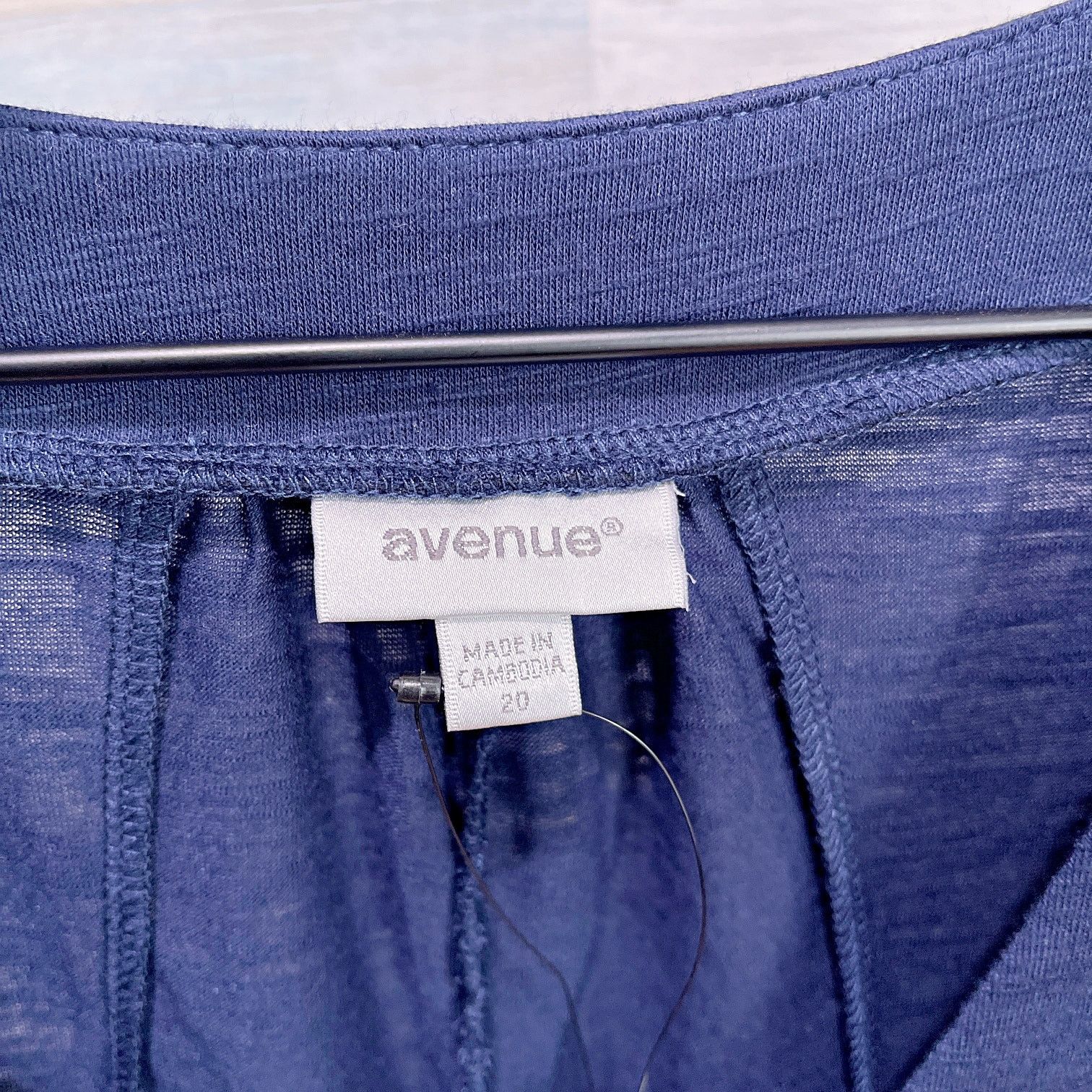 Other Avenue V Neck Tunic Top Navy Blue Womens Plus Size 20 Size 3XL / US 20-22 - 5 Thumbnail