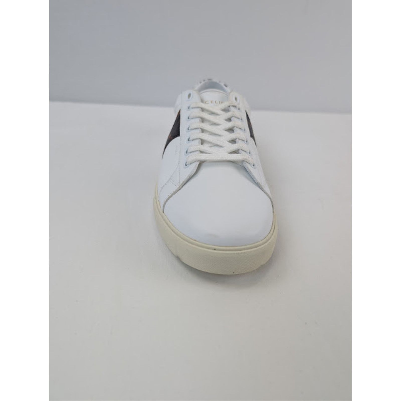 Celine o1rshd1 Smooth Leather Low Top Sneakers in White / Brown Size US 8 / EU 41 - 14 Thumbnail
